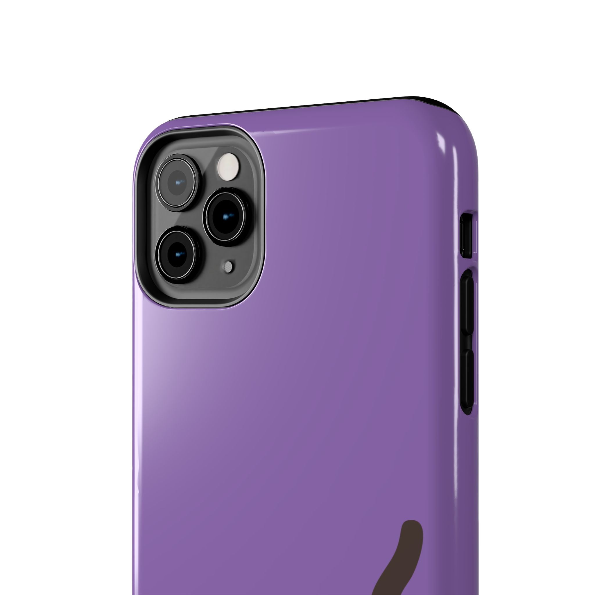 Purple Cute Cat-in-Bread Tough Phone Case — Cute Cat Heart Design