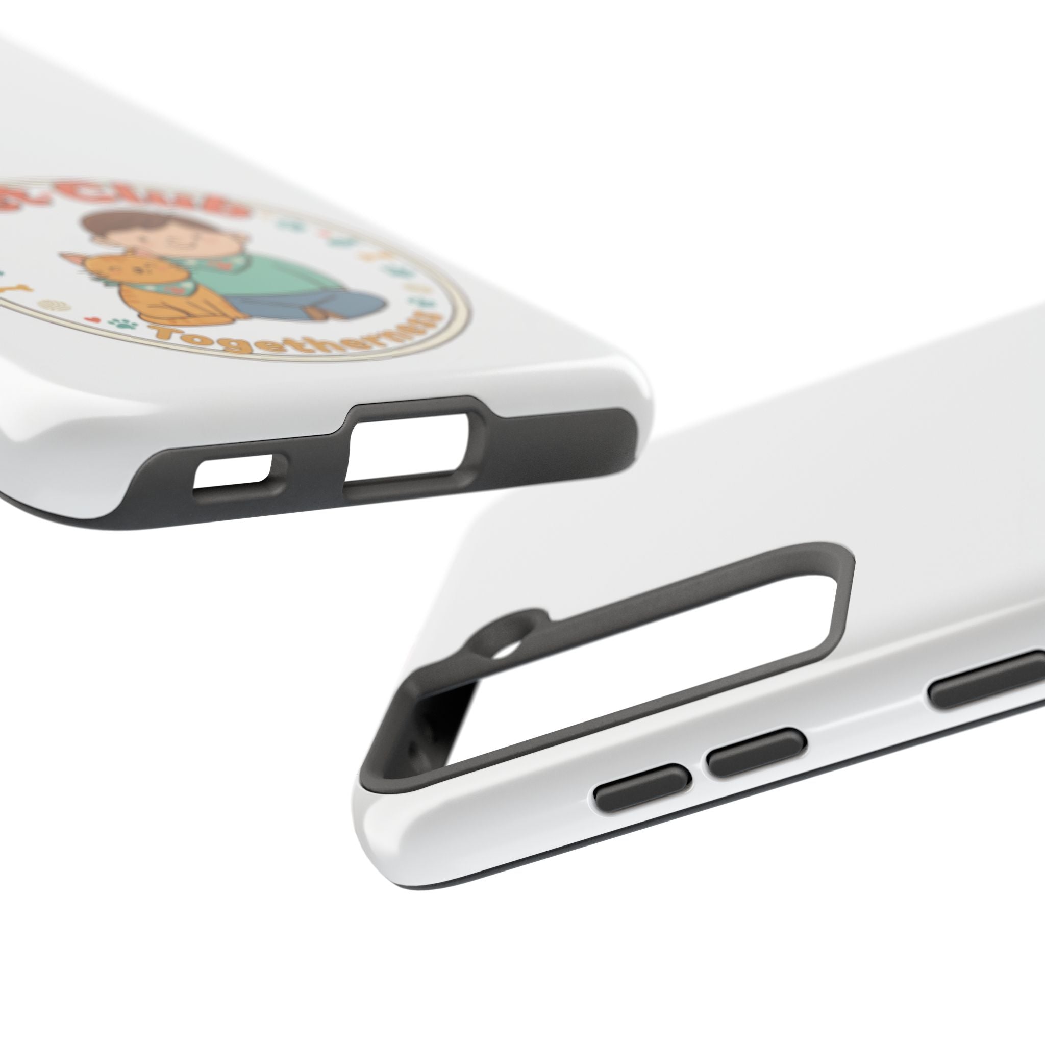 Pet Club Tough Phone Case — Cute Boy & Cat Illustration, "Togetherness" Design