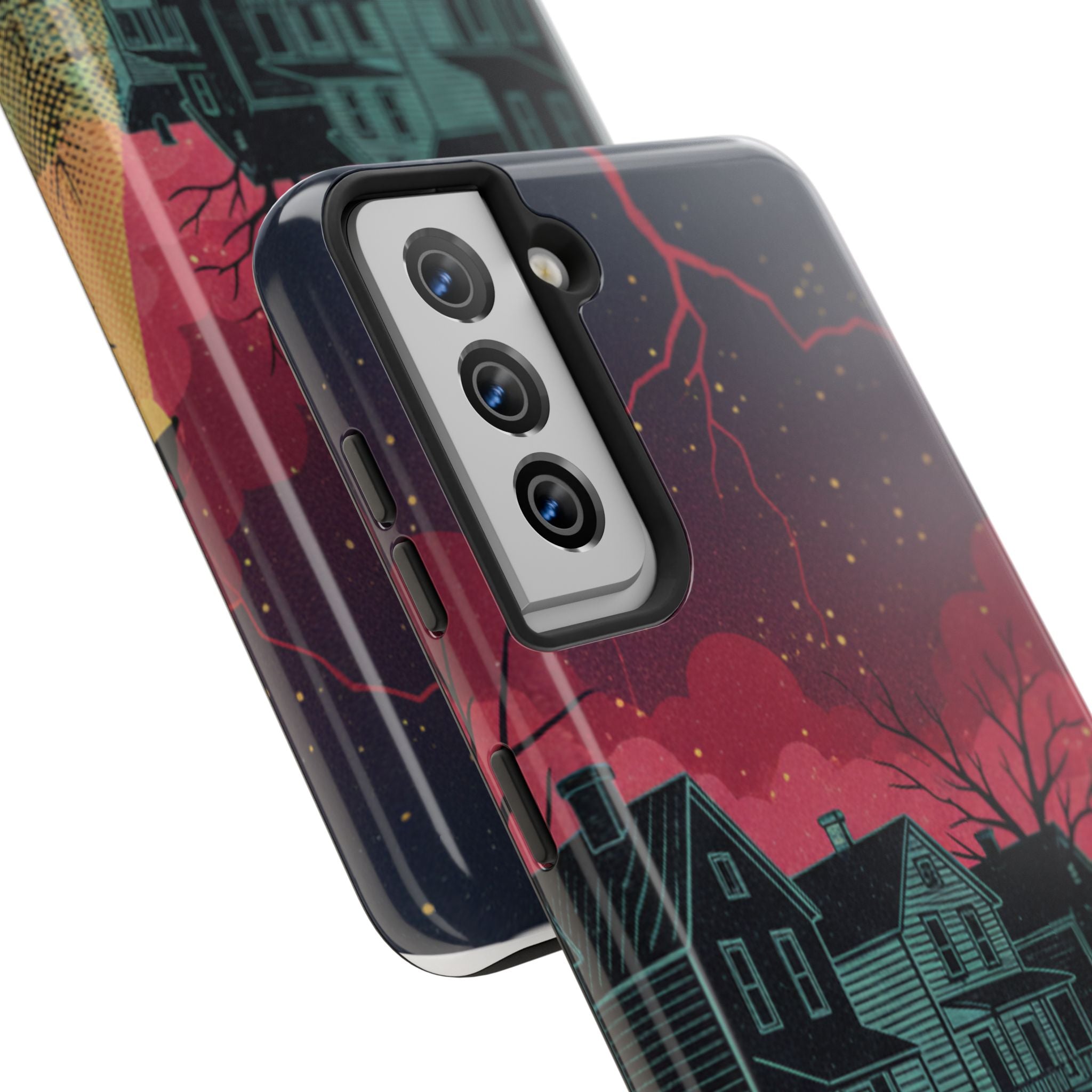 Tough Phone Case — Nostalgic Night Bike Ride Sky Design