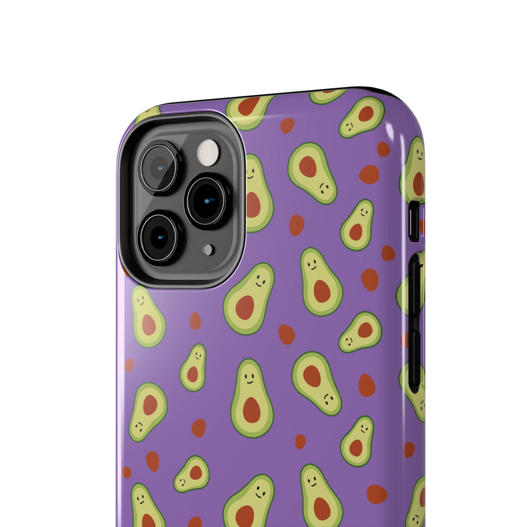 Avocado Pattern Tough Phone Case — Cute Purple Avocado Phone Cover