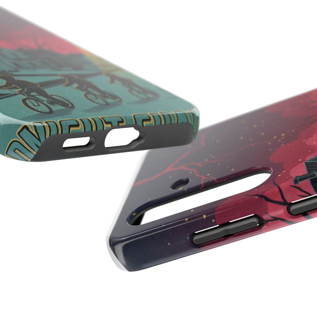 Tough Phone Case — Nostalgic Night Bike Ride Sky Design
