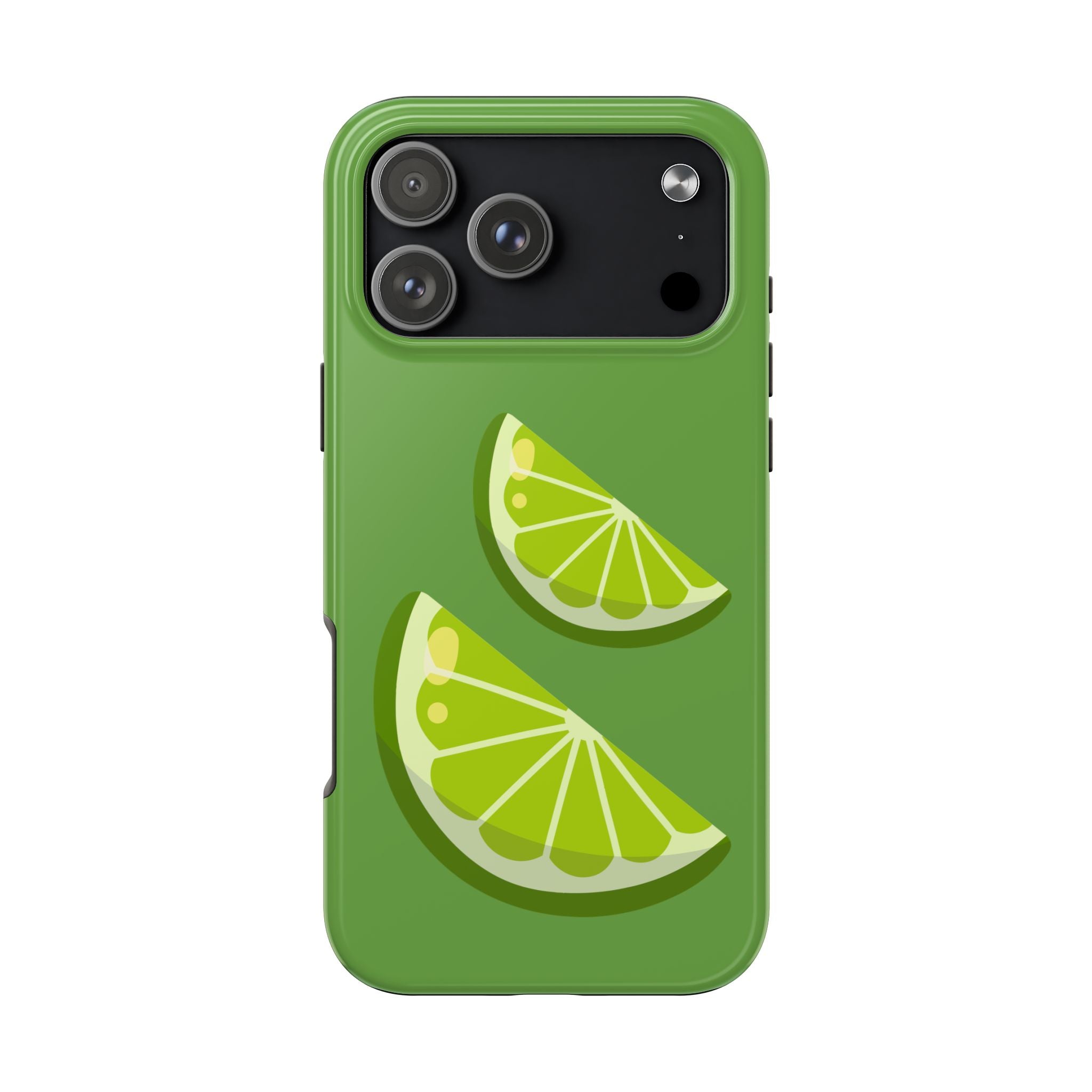 Lime Slice Tough Phone Case — Bright Green Citrus Protective Cover