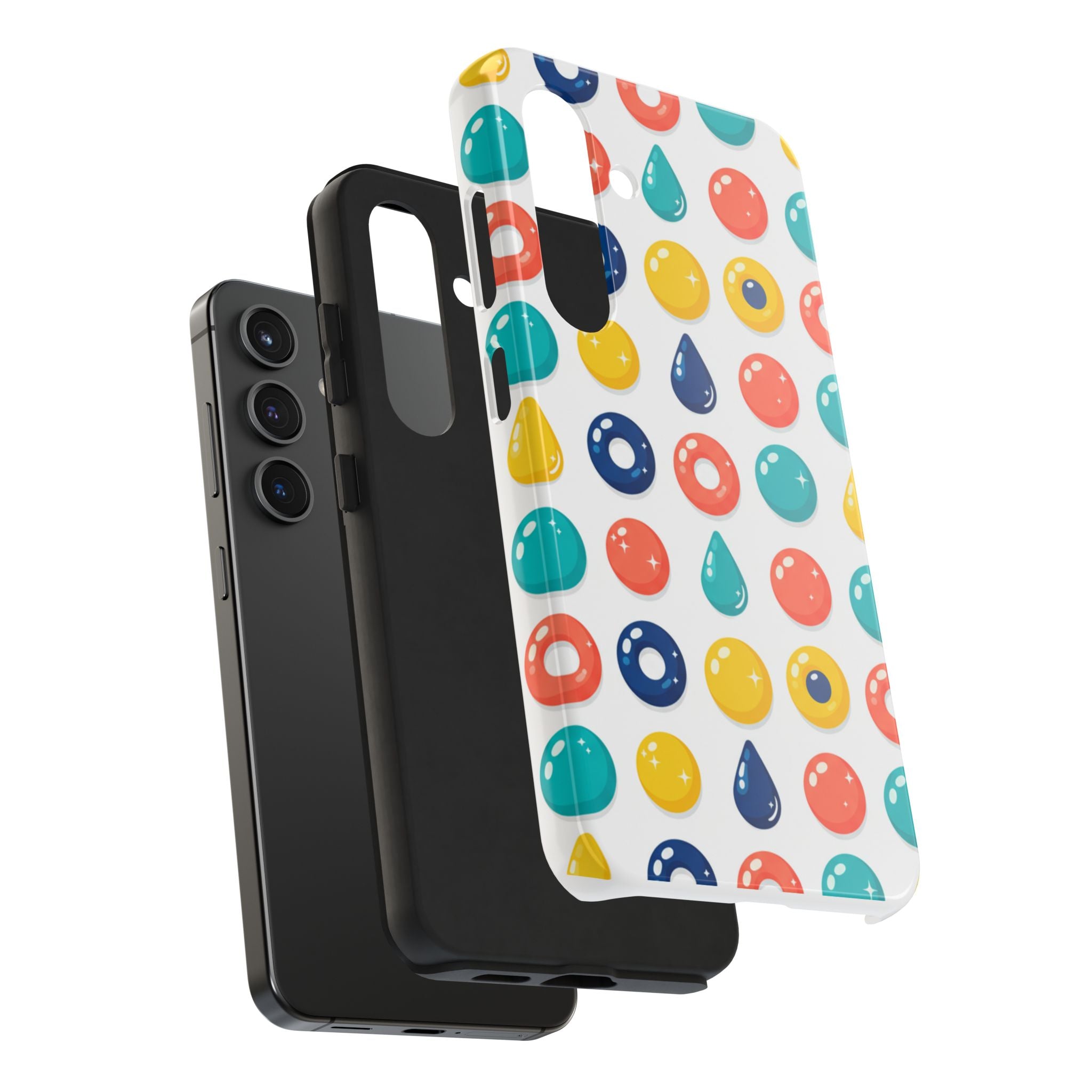 Colorful Candy Dot Tough Phone Case — Bright Retro Polka Drop Design