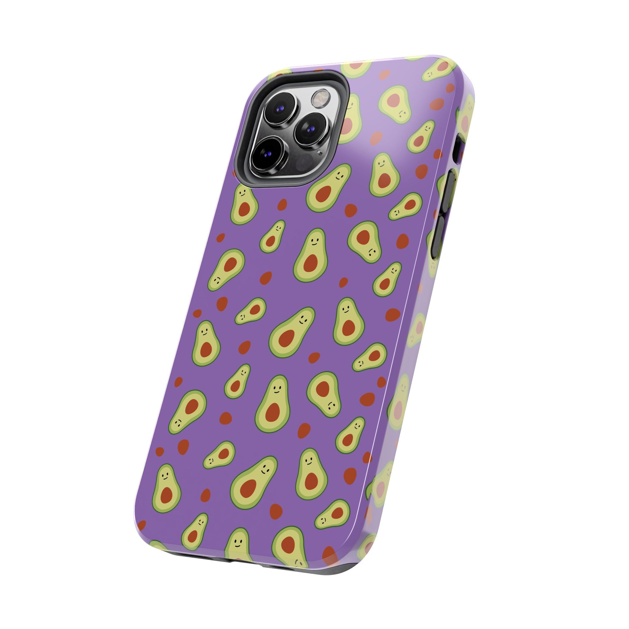 Avocado Pattern Tough Phone Case — Cute Purple Avocado Phone Cover