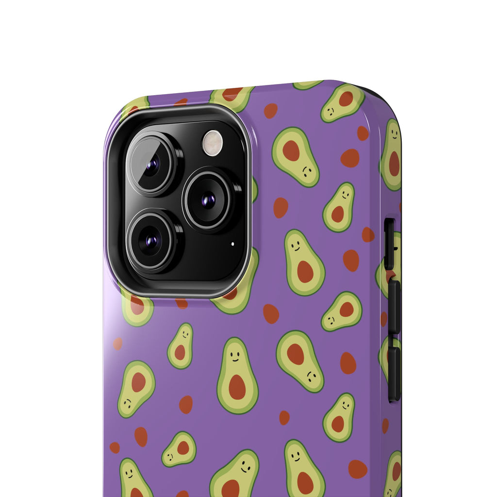 Avocado Pattern Tough Phone Case — Cute Purple Avocado Phone Cover