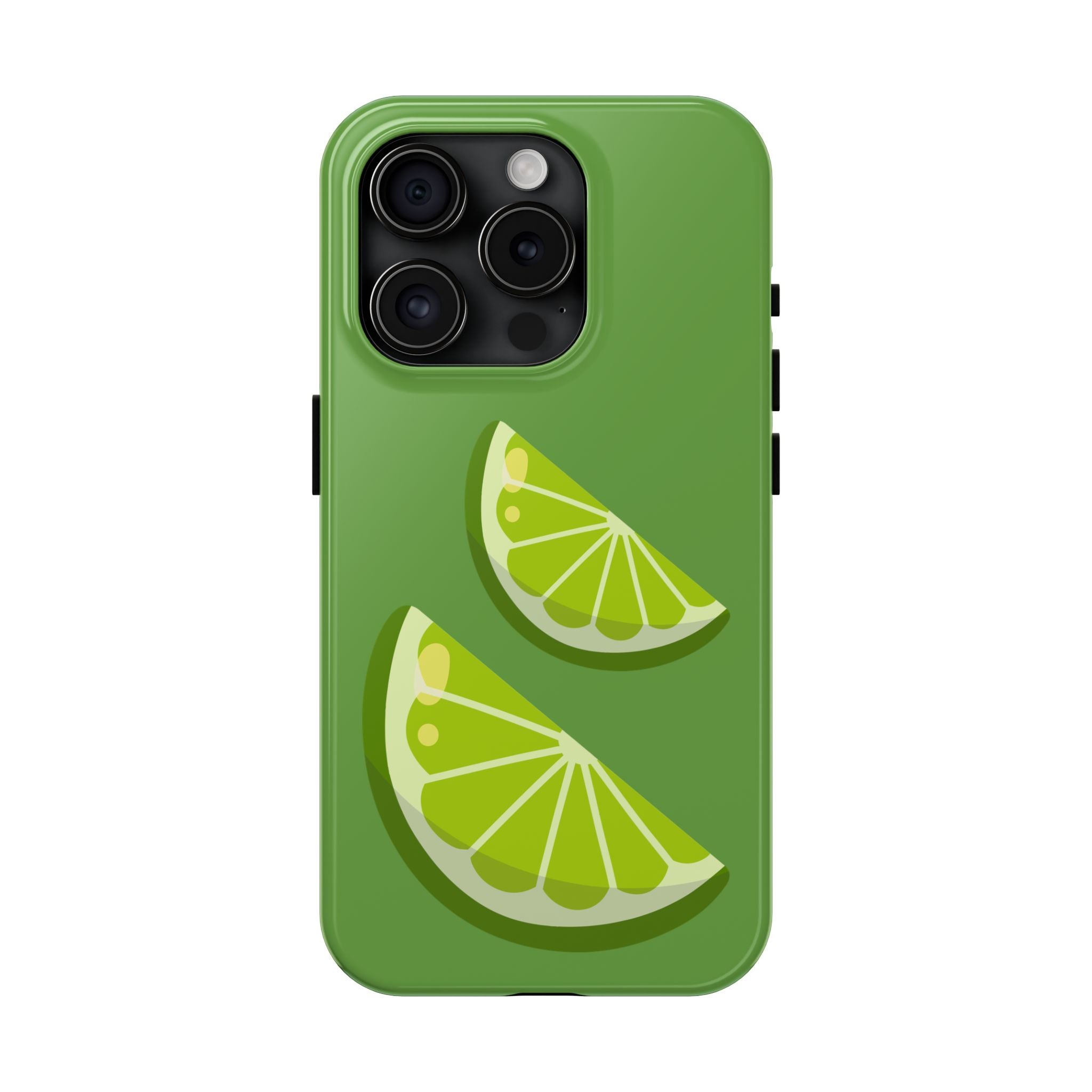 Lime Slice Tough Phone Case — Bright Green Citrus Protective Cover