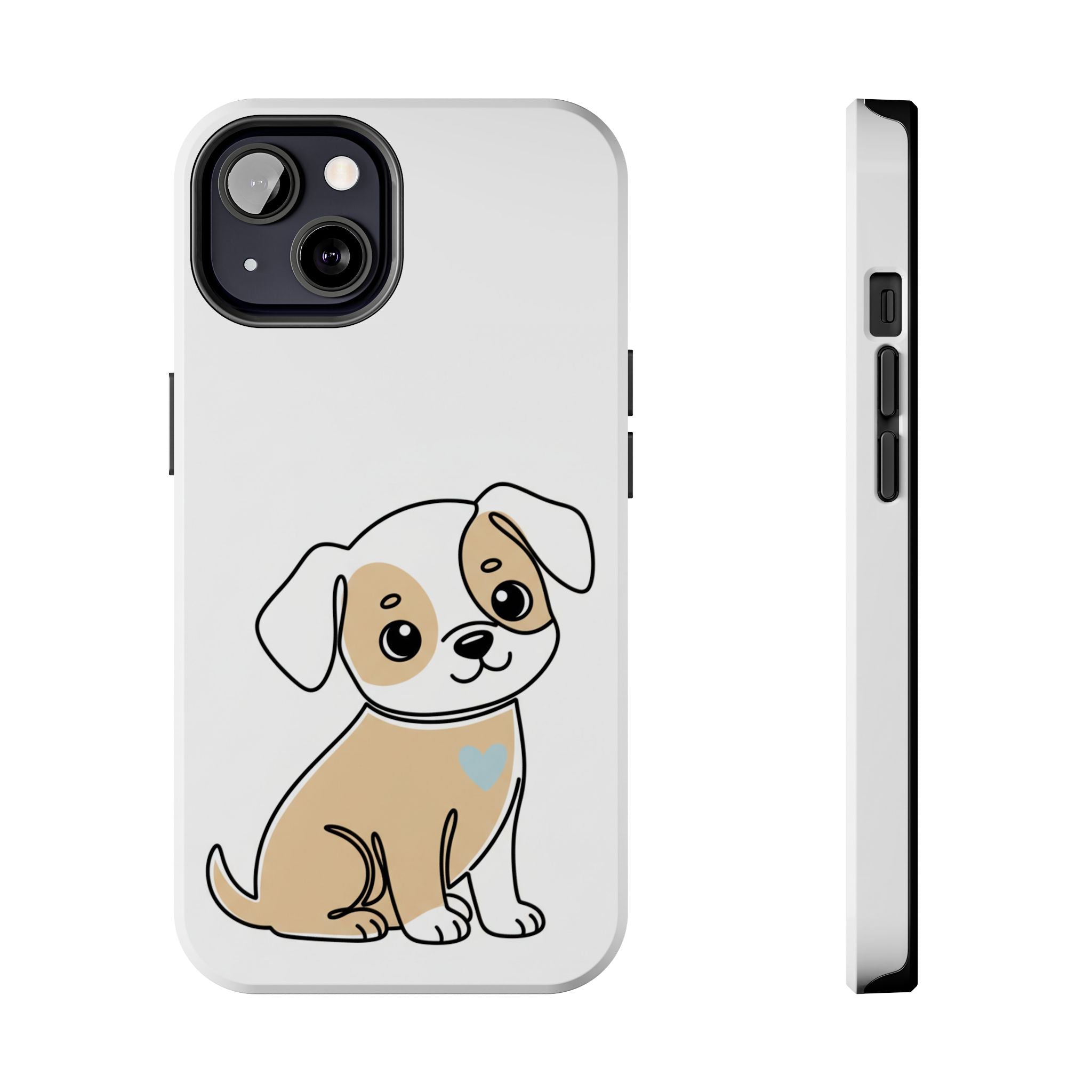 Cute Puppy Tough Phone Case – Cartoon Dog Protective Phone Cover