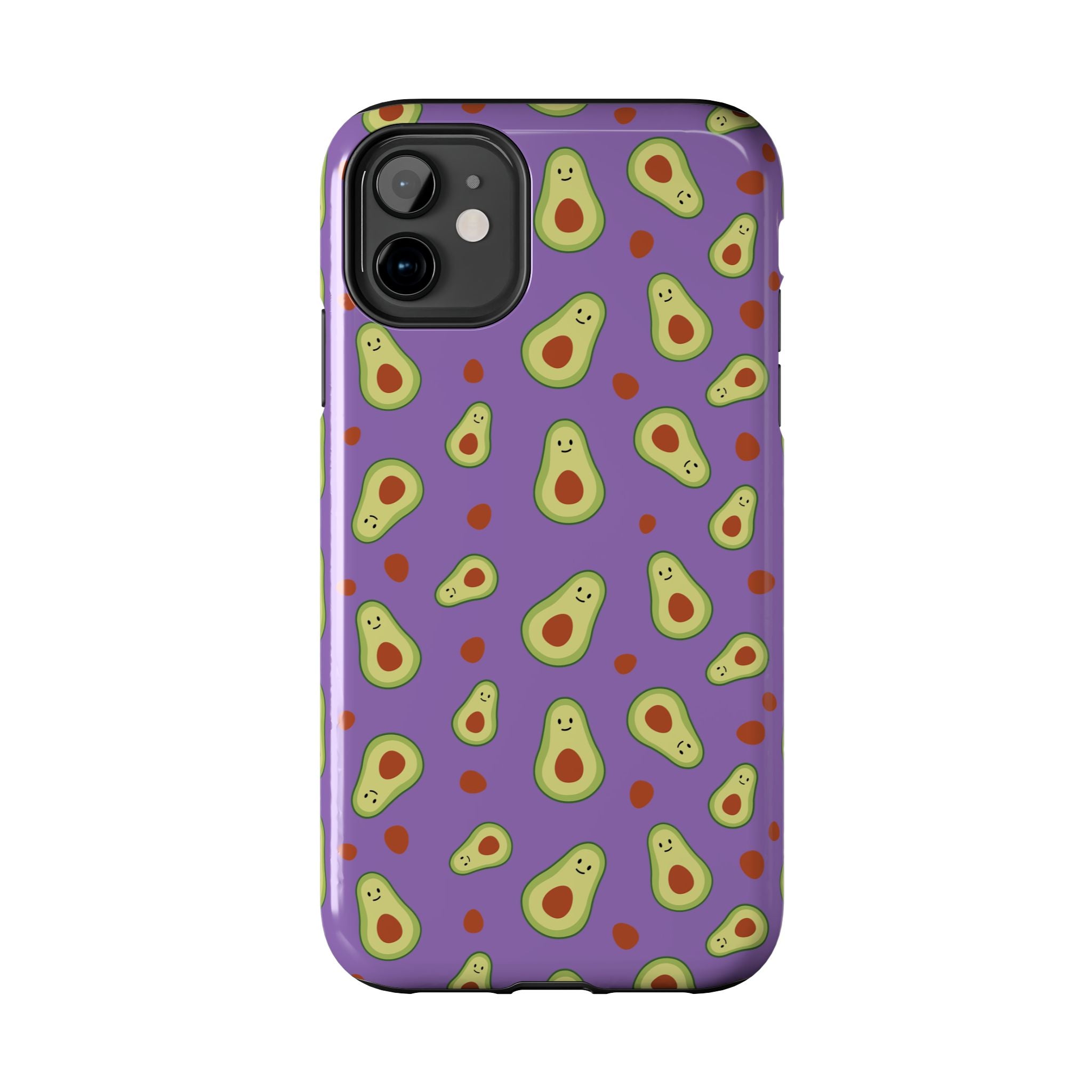 Avocado Pattern Tough Phone Case — Cute Purple Avocado Phone Cover