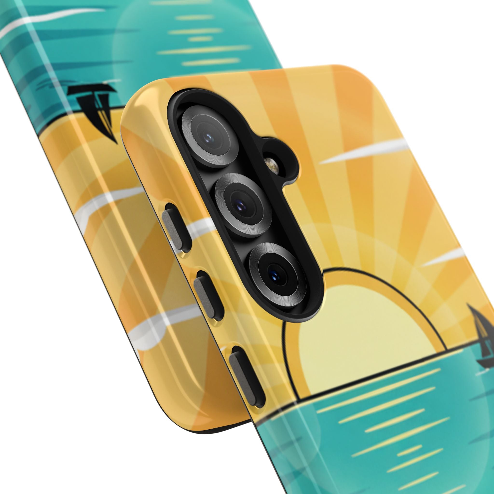 Tough Phone Case — Sunset Beach Sailboat Design