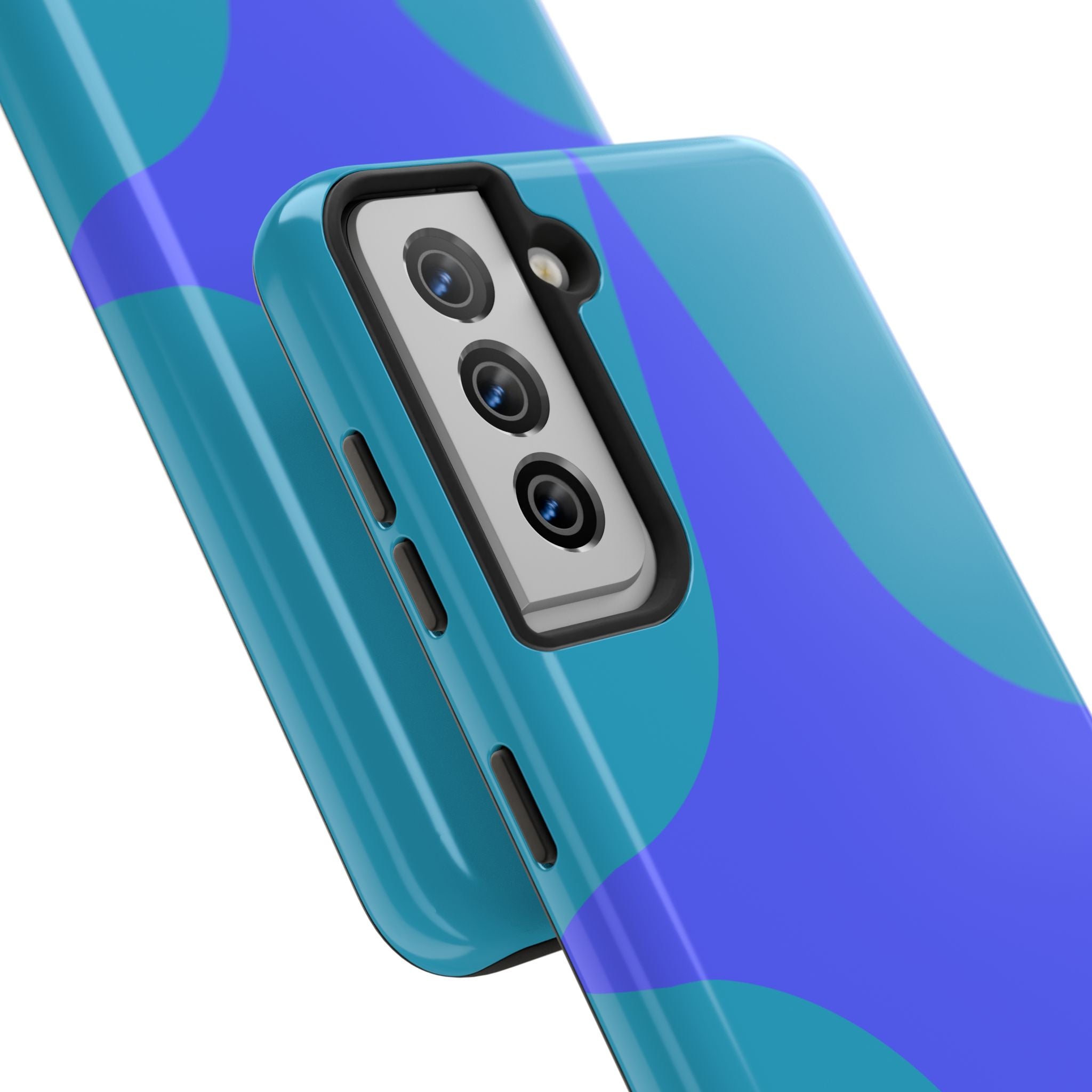 Teal & Indigo Starburst Tough Phone Case — Durable Protective Phone Case