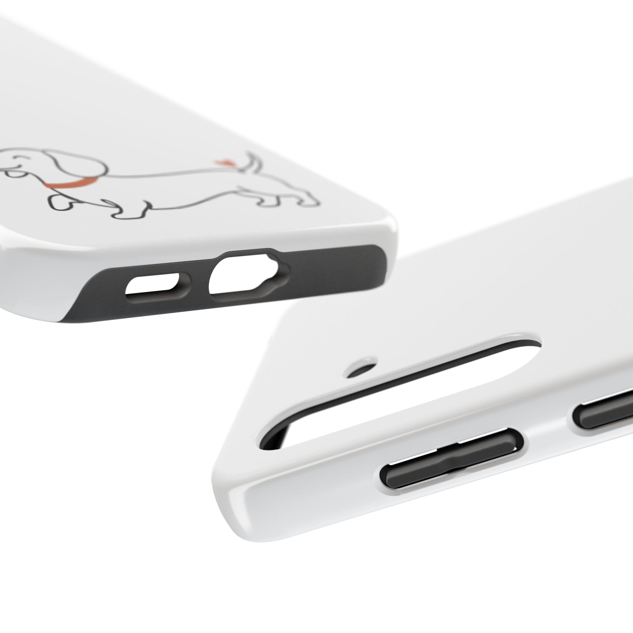 Dachshund Heart Tough Phone Case – Cute Wiener Dog Protective Phone Cover