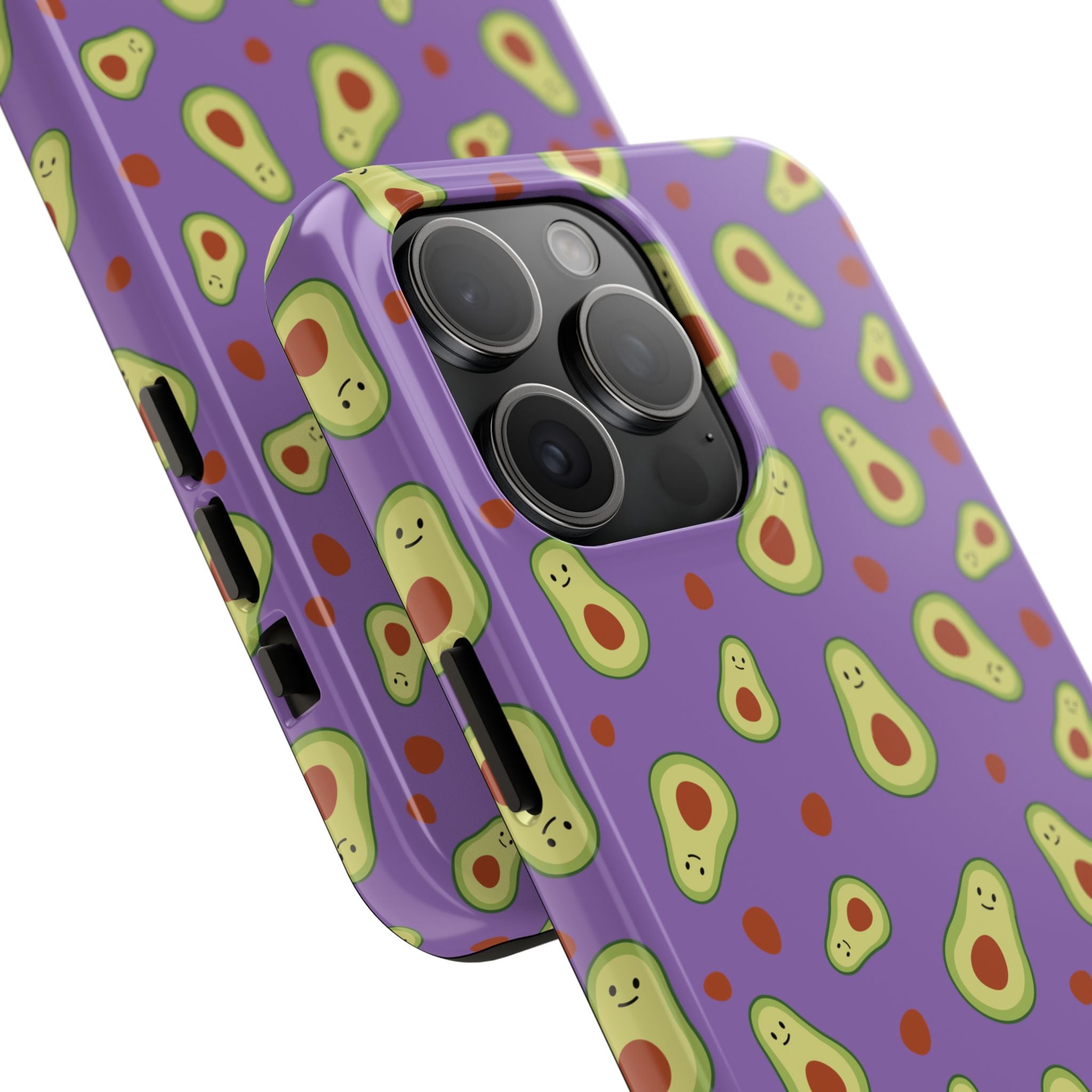 Avocado Pattern Tough Phone Case — Cute Purple Avocado Phone Cover