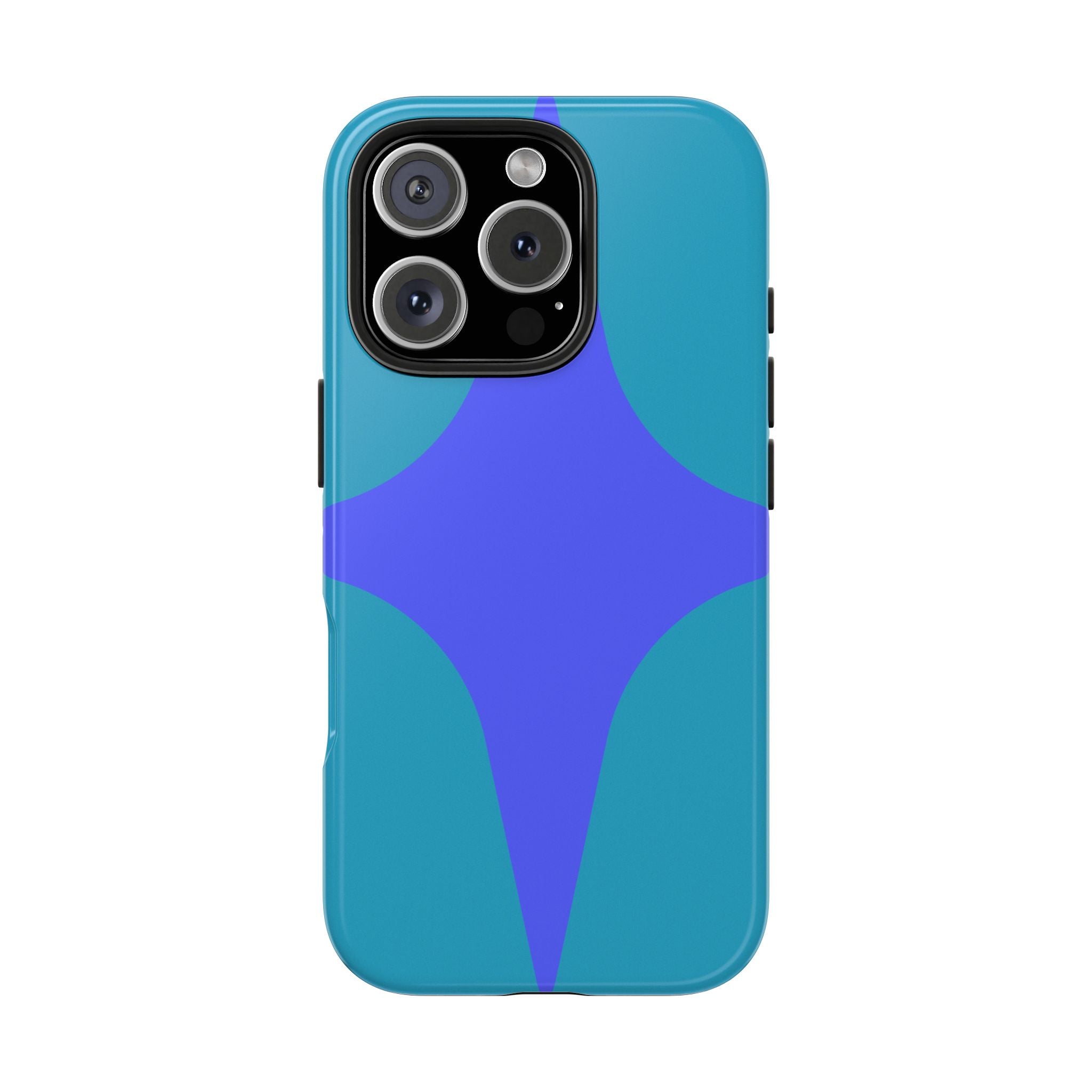 Teal & Indigo Starburst Tough Phone Case — Durable Protective Phone Case