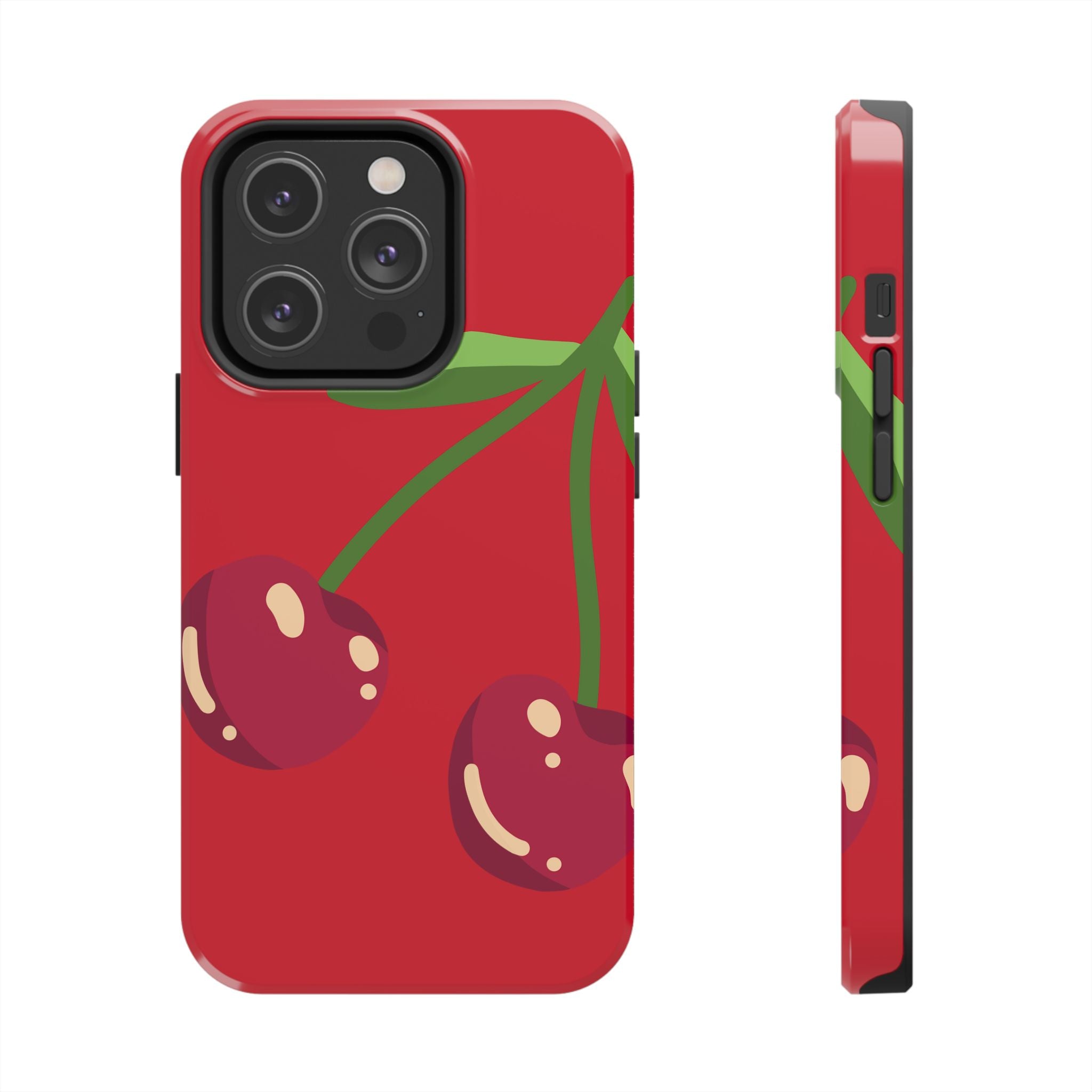 Cherry Red Tough Phone Case — Cute Retro Fruit iPhone Case