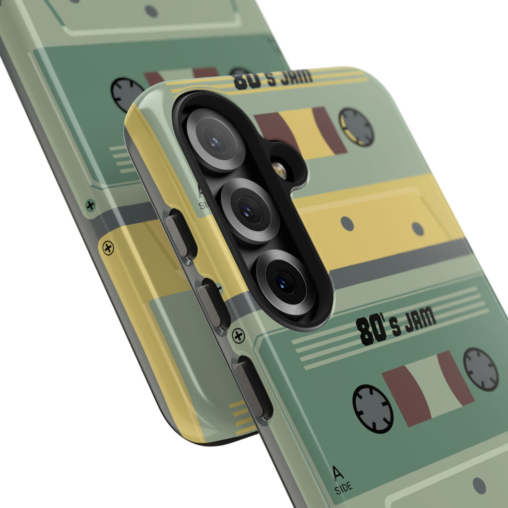 Retro 80s Cassette Tough Phone Case — "80's Jam" Vintage Tape Design