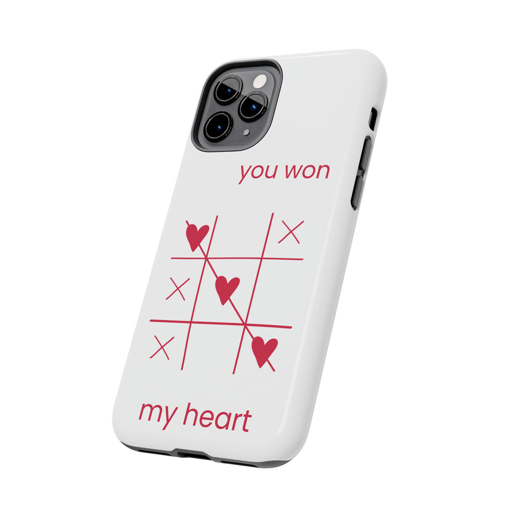 Tough Phone Case — "You Won My Heart" Tic-Tac-Toe Valentine Phone Cover