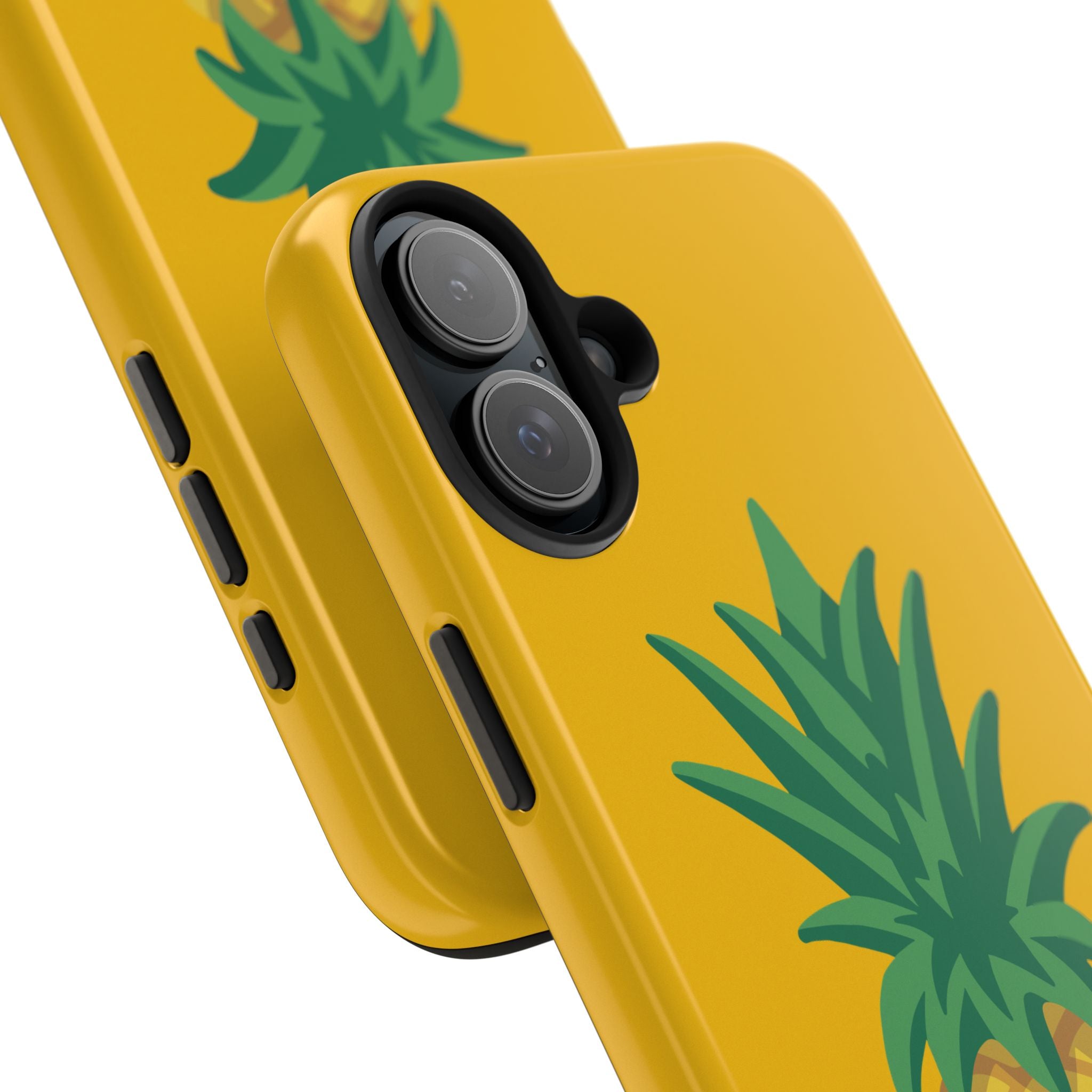 Pineapple Tough Phone Case — Bright Yellow Protective Phone Cover
