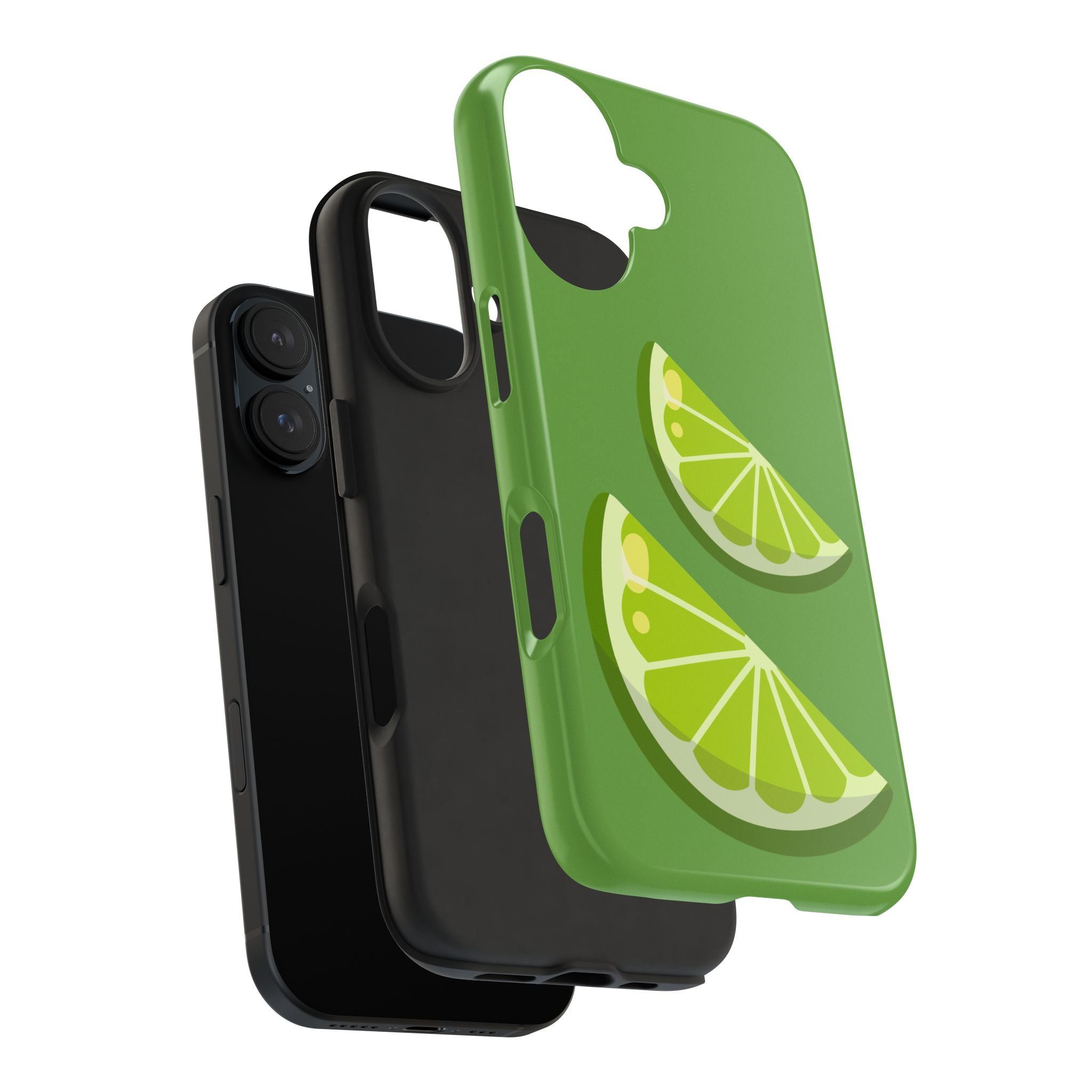 Lime Slice Tough Phone Case — Bright Green Citrus Protective Cover