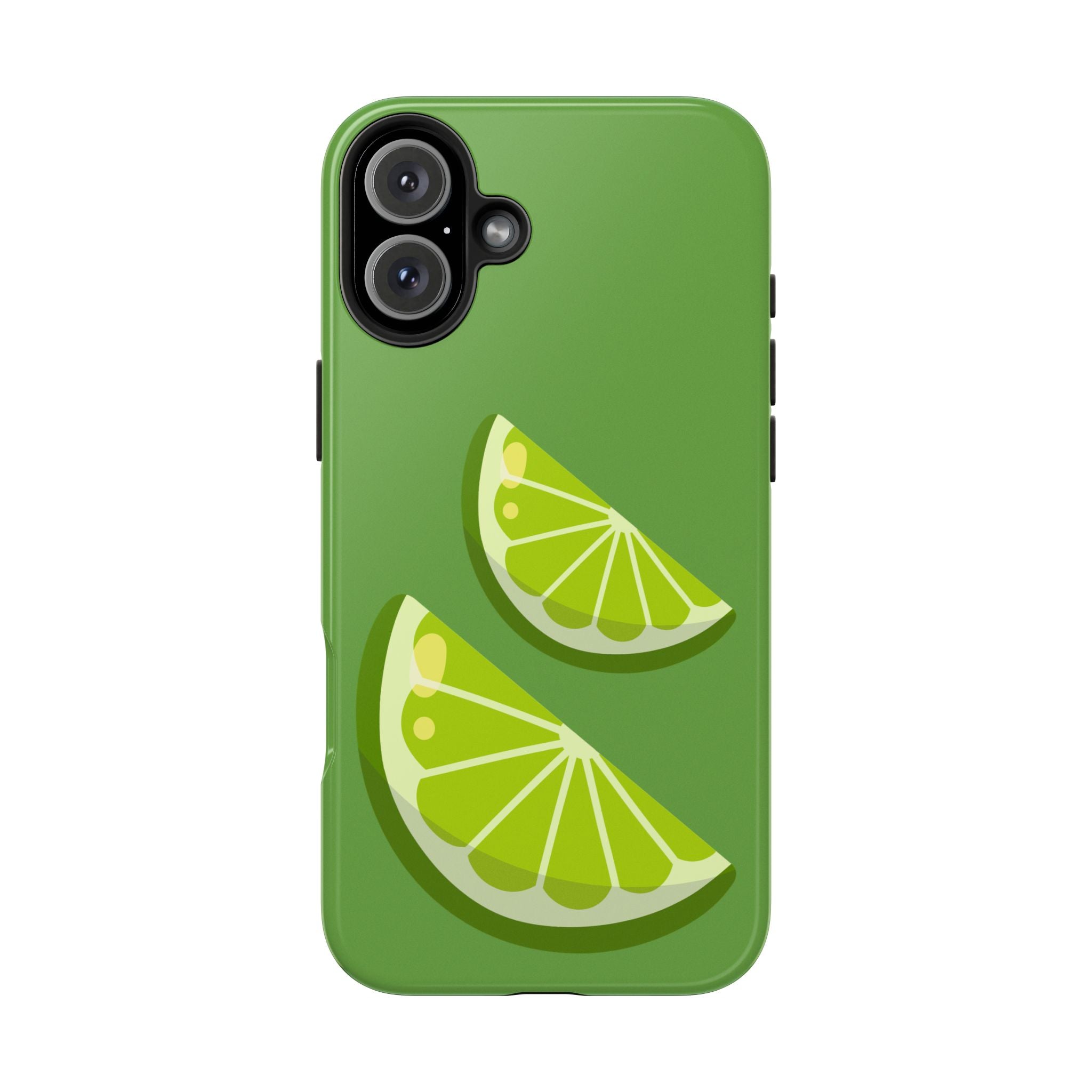 Lime Slice Tough Phone Case — Bright Green Citrus Protective Cover