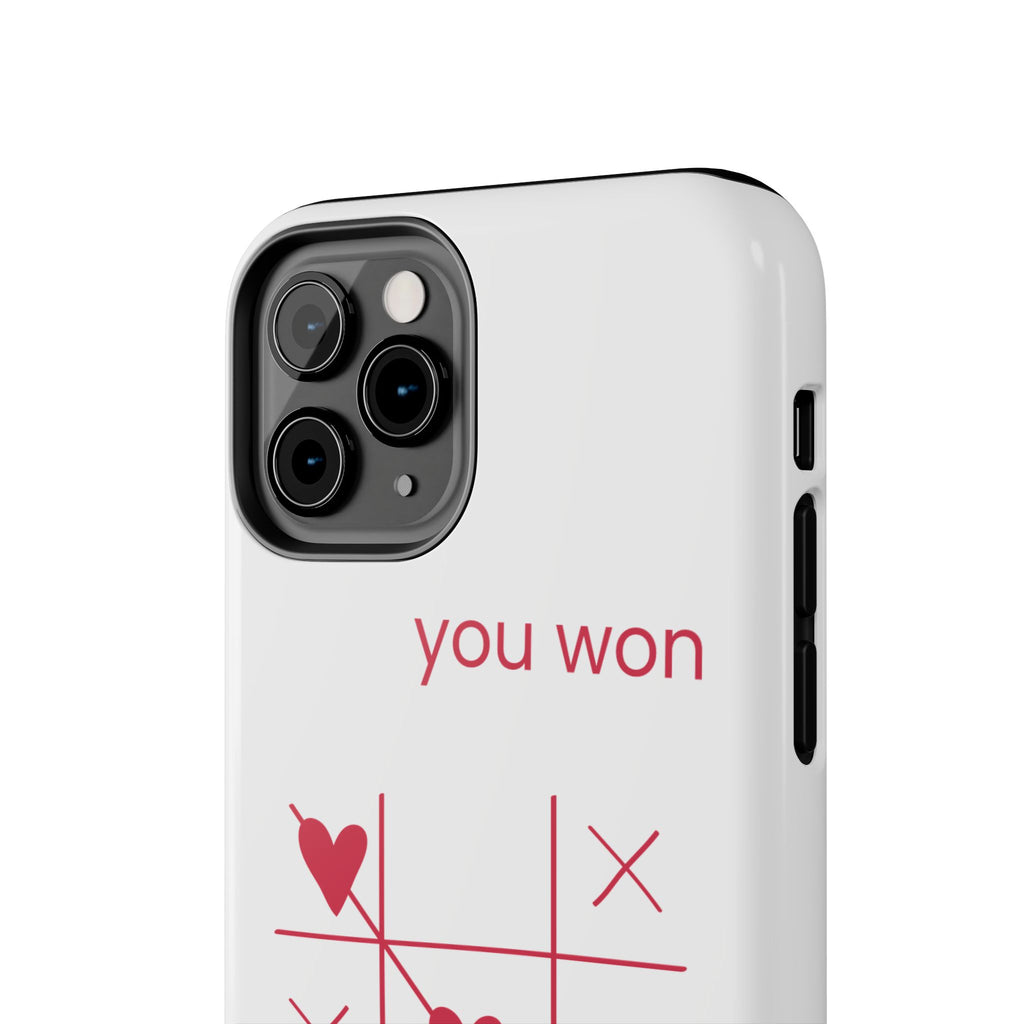 Tough Phone Case — "You Won My Heart" Tic-Tac-Toe Valentine Phone Cover