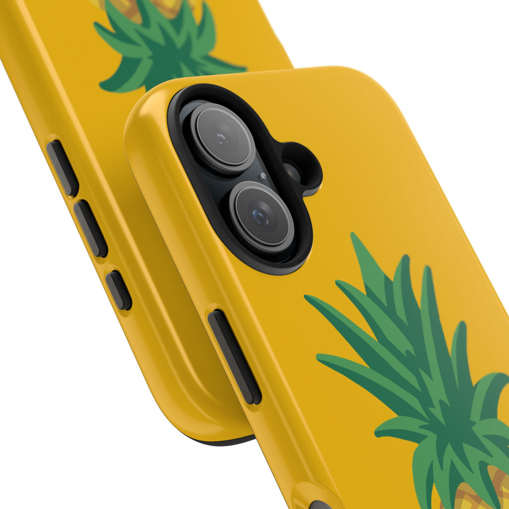 Pineapple Tough Phone Case — Bright Yellow Protective Phone Cover