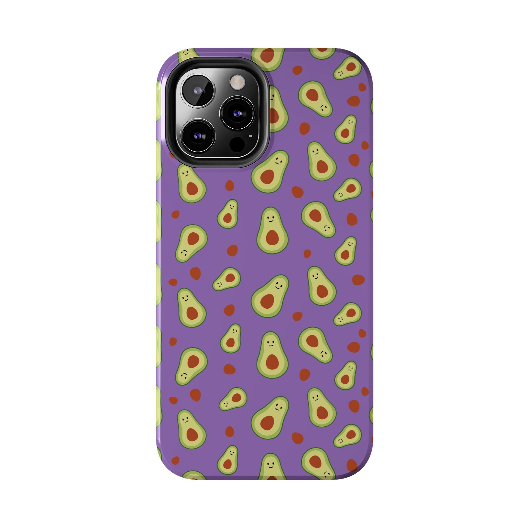 Avocado Pattern Tough Phone Case — Cute Purple Avocado Phone Cover