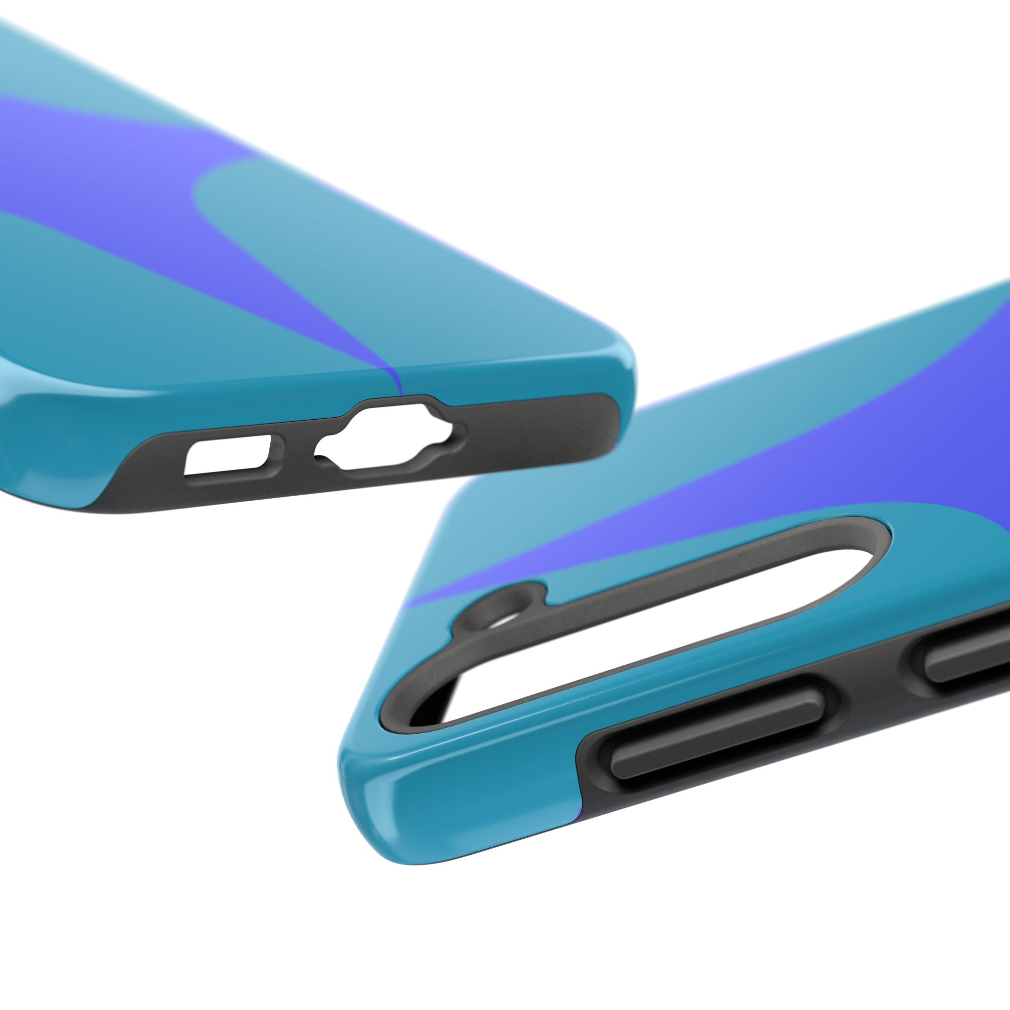 Teal & Indigo Starburst Tough Phone Case — Durable Protective Phone Case