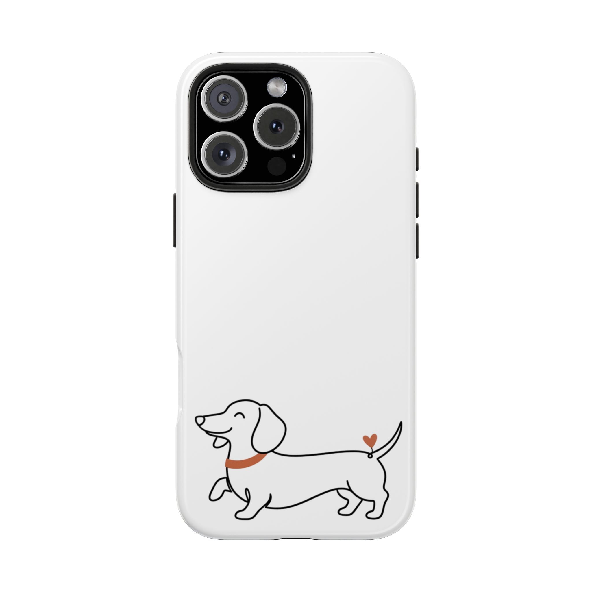 Dachshund Heart Tough Phone Case – Cute Wiener Dog Protective Phone Cover