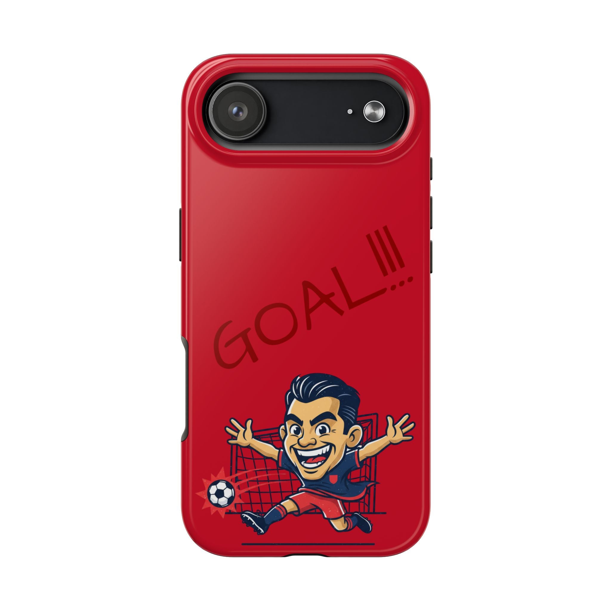 Phone Case — 'GOAL!!!' Cartoon Soccer Player Tough Protective Case