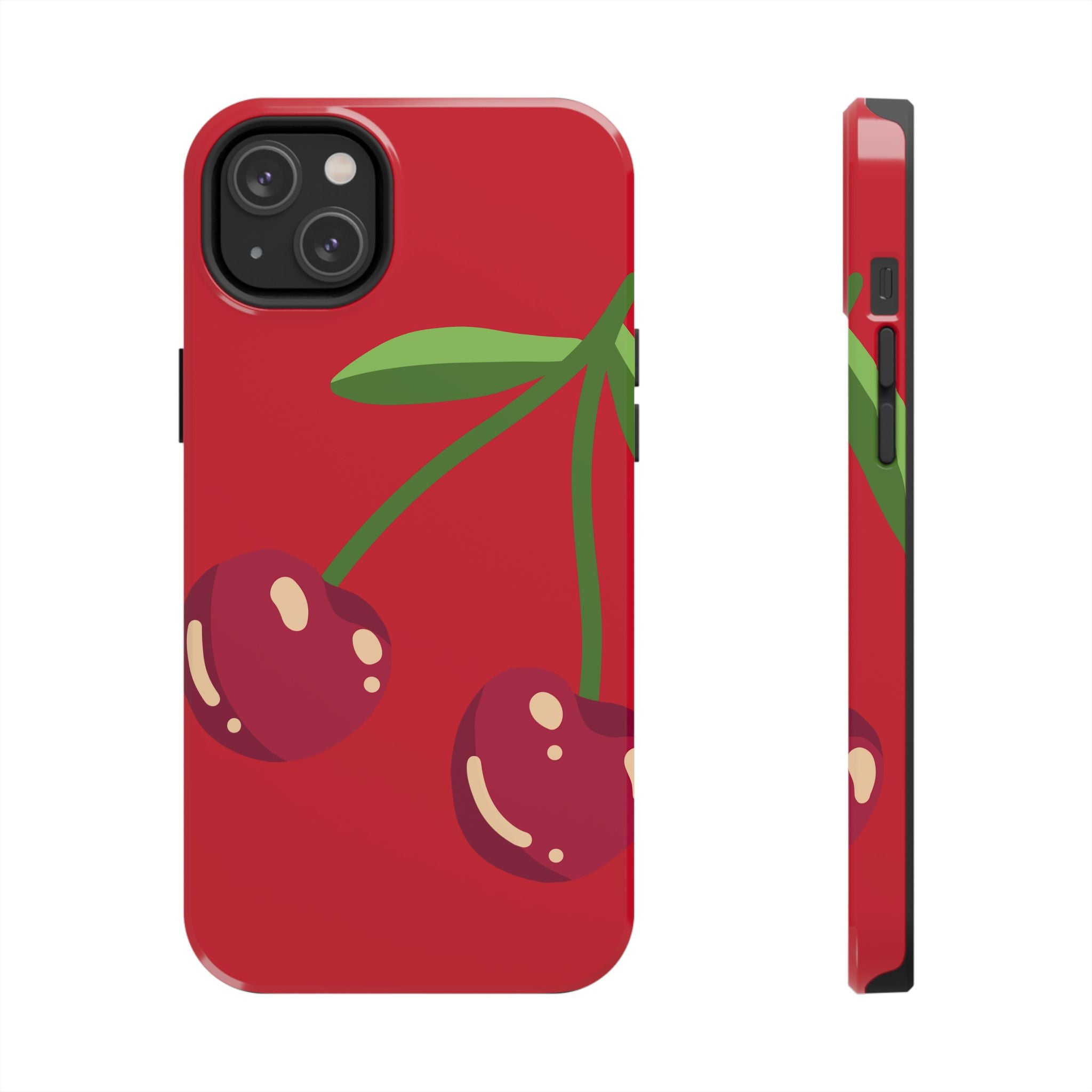 Cherry Red Tough Phone Case — Cute Retro Fruit iPhone Case
