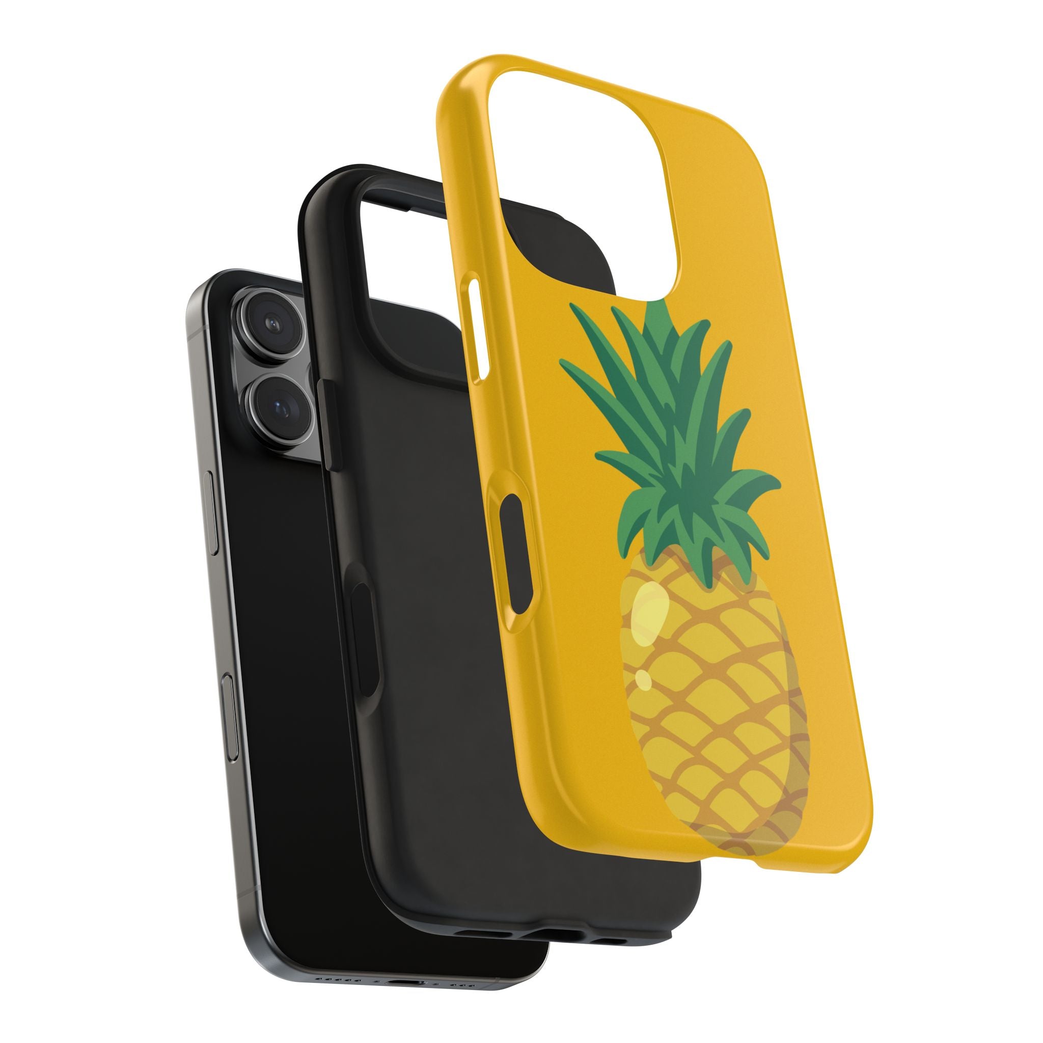 Pineapple Tough Phone Case — Bright Yellow Protective Phone Cover