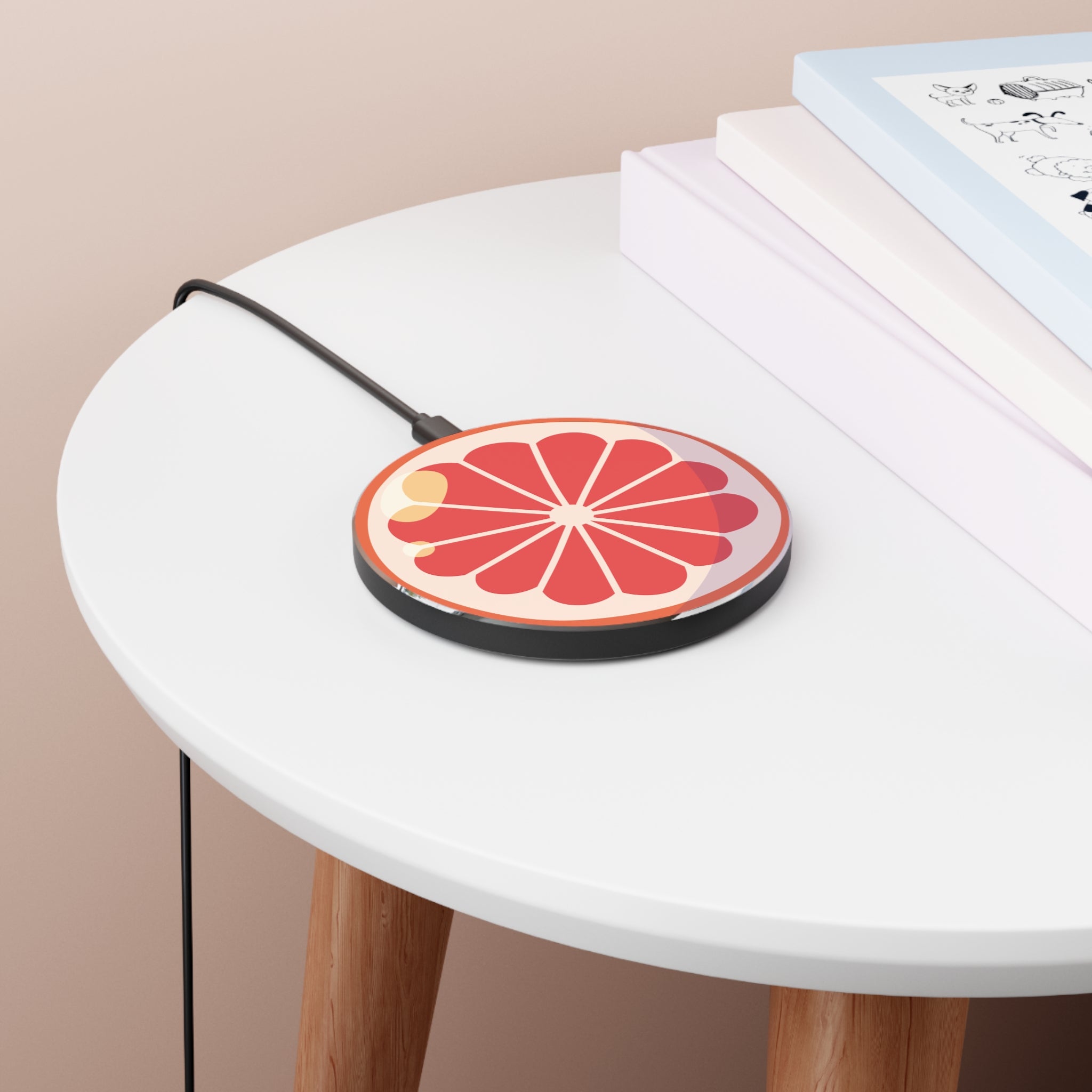 Grapefruit Wireless Charger – Cute Fruit Qi Charging Pad