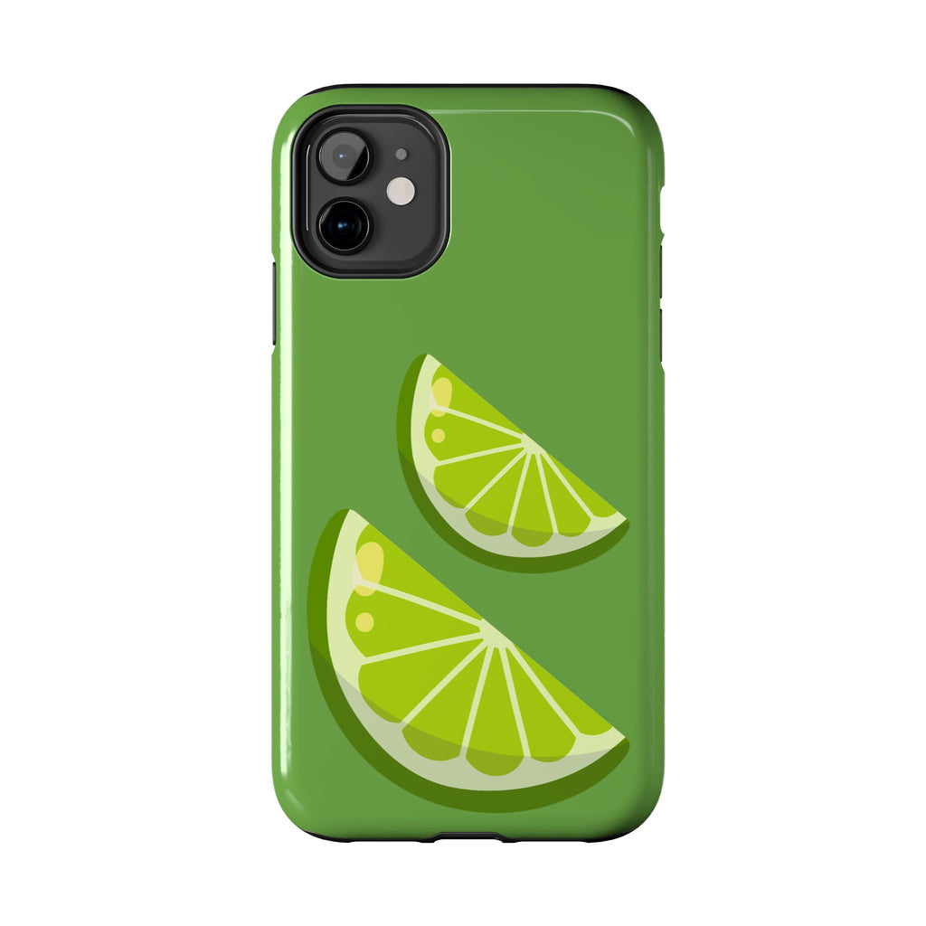 Lime Slice Tough Phone Case — Bright Green Citrus Protective Cover
