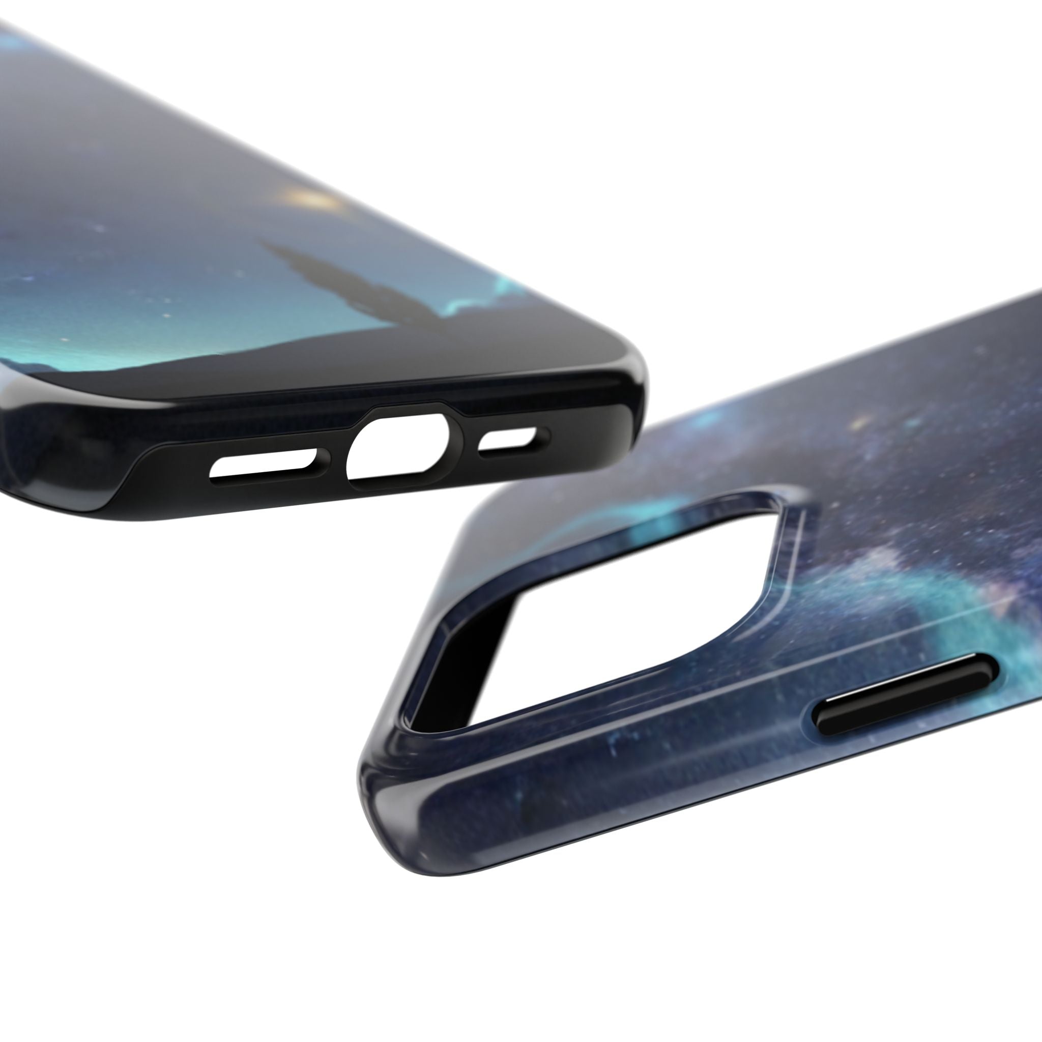 Galaxy Night Sky Tough Phone Case — Starry Landscape Protective Phone Cover