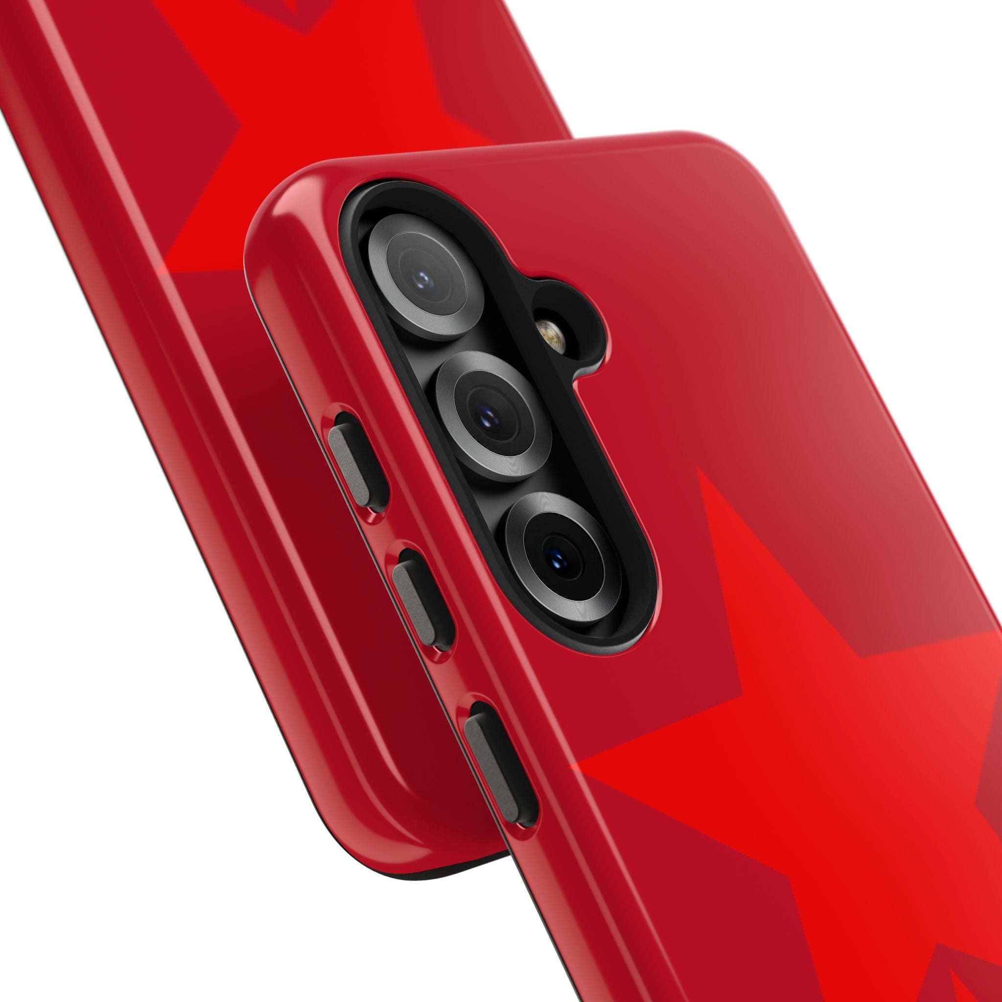 Red Star Tough Phone Case — Dual-Star Protective iPhone Cover