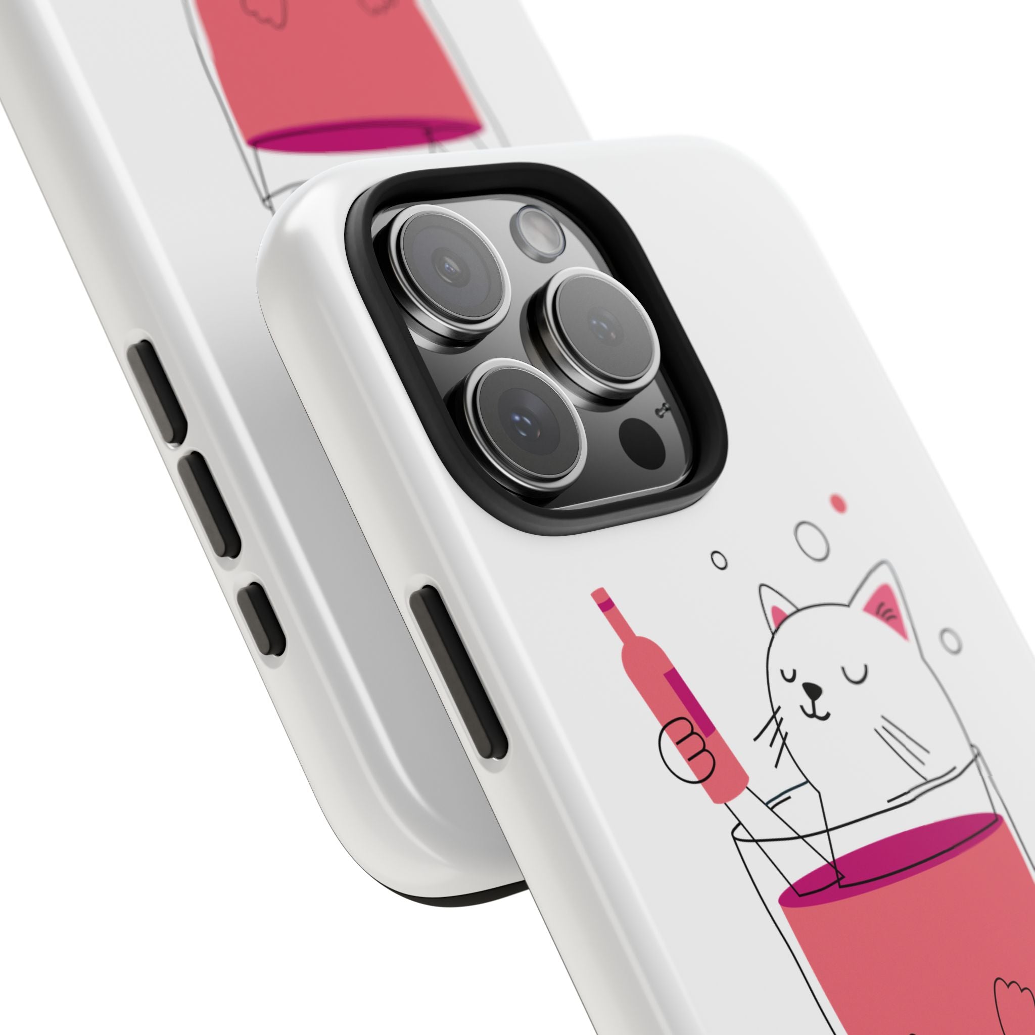 Cat Wine Phone Case — Cute Cat in Wine Glass Protective Case
