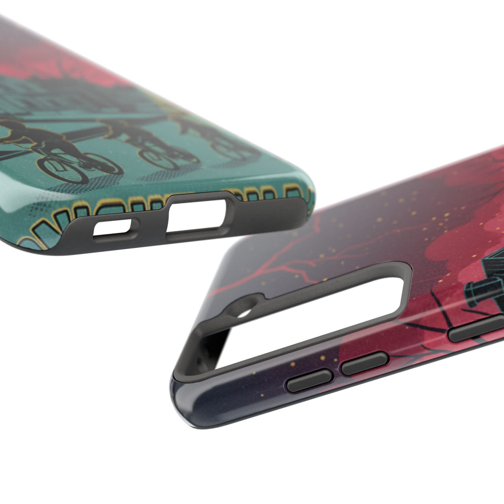 Tough Phone Case — Nostalgic Night Bike Ride Sky Design