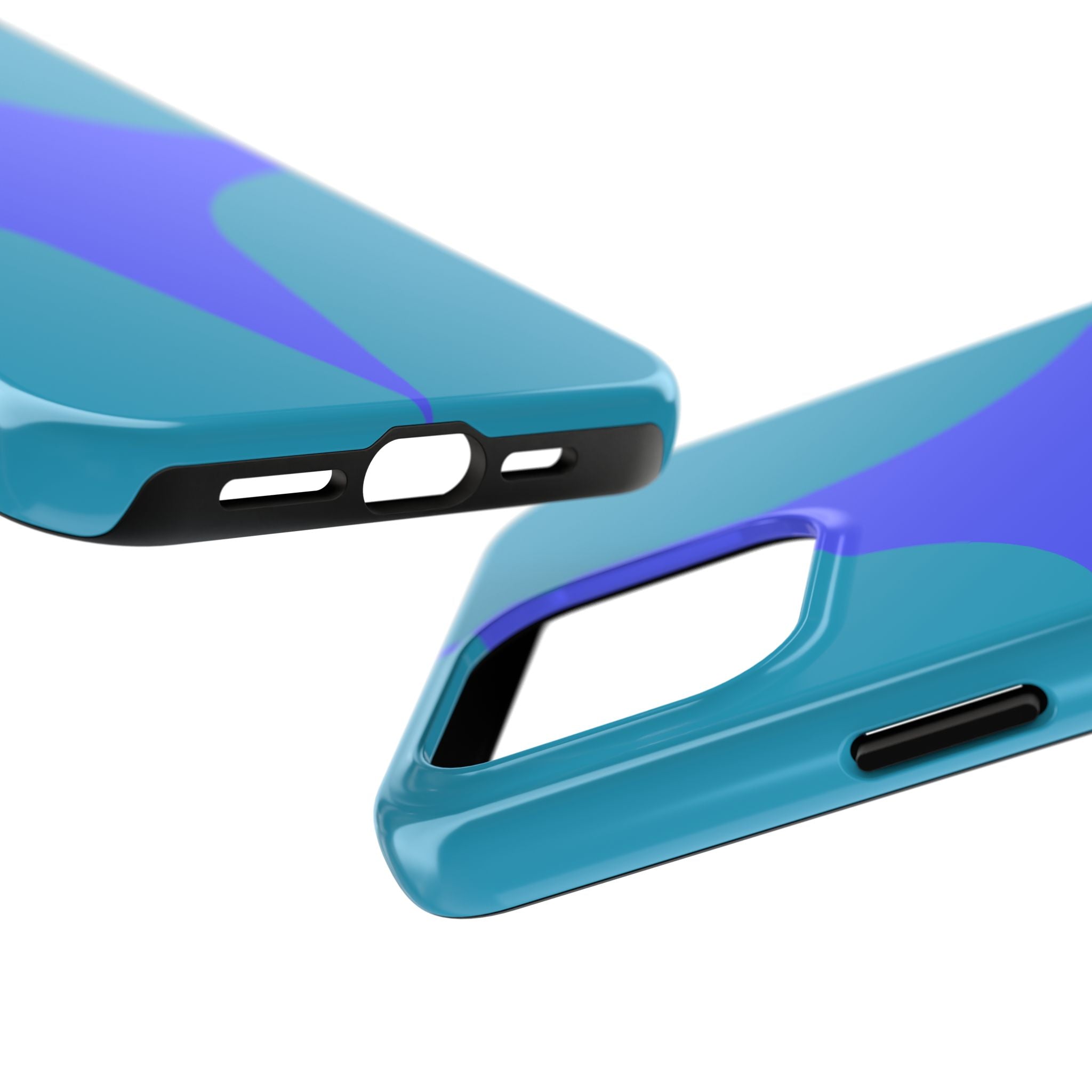 Teal & Indigo Starburst Tough Phone Case — Durable Protective Phone Case