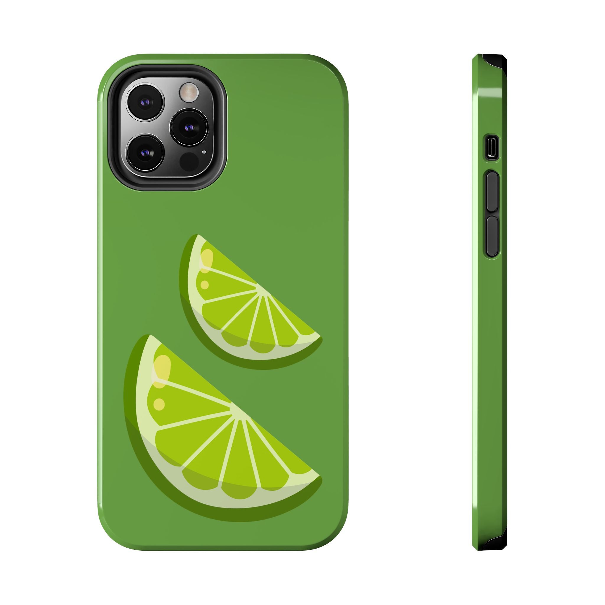 Lime Slice Tough Phone Case — Bright Green Citrus Protective Cover