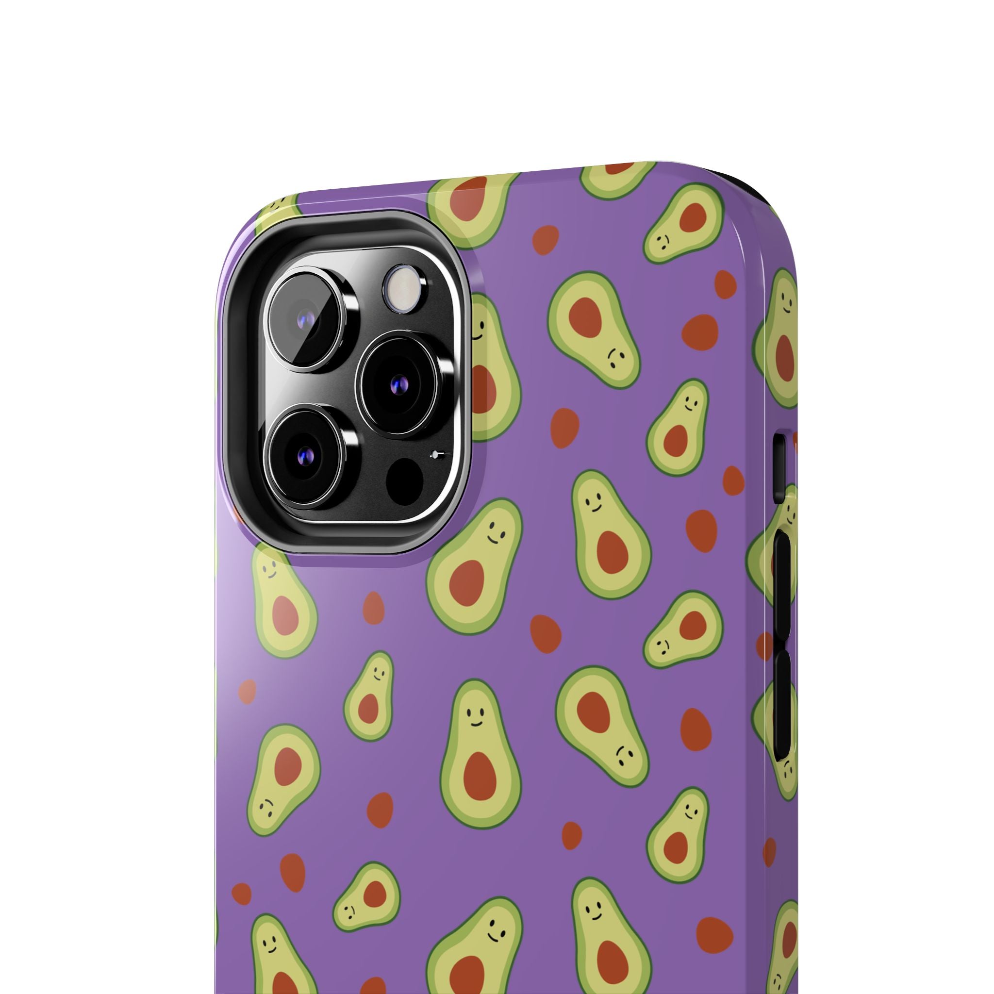 Avocado Pattern Tough Phone Case — Cute Purple Avocado Phone Cover