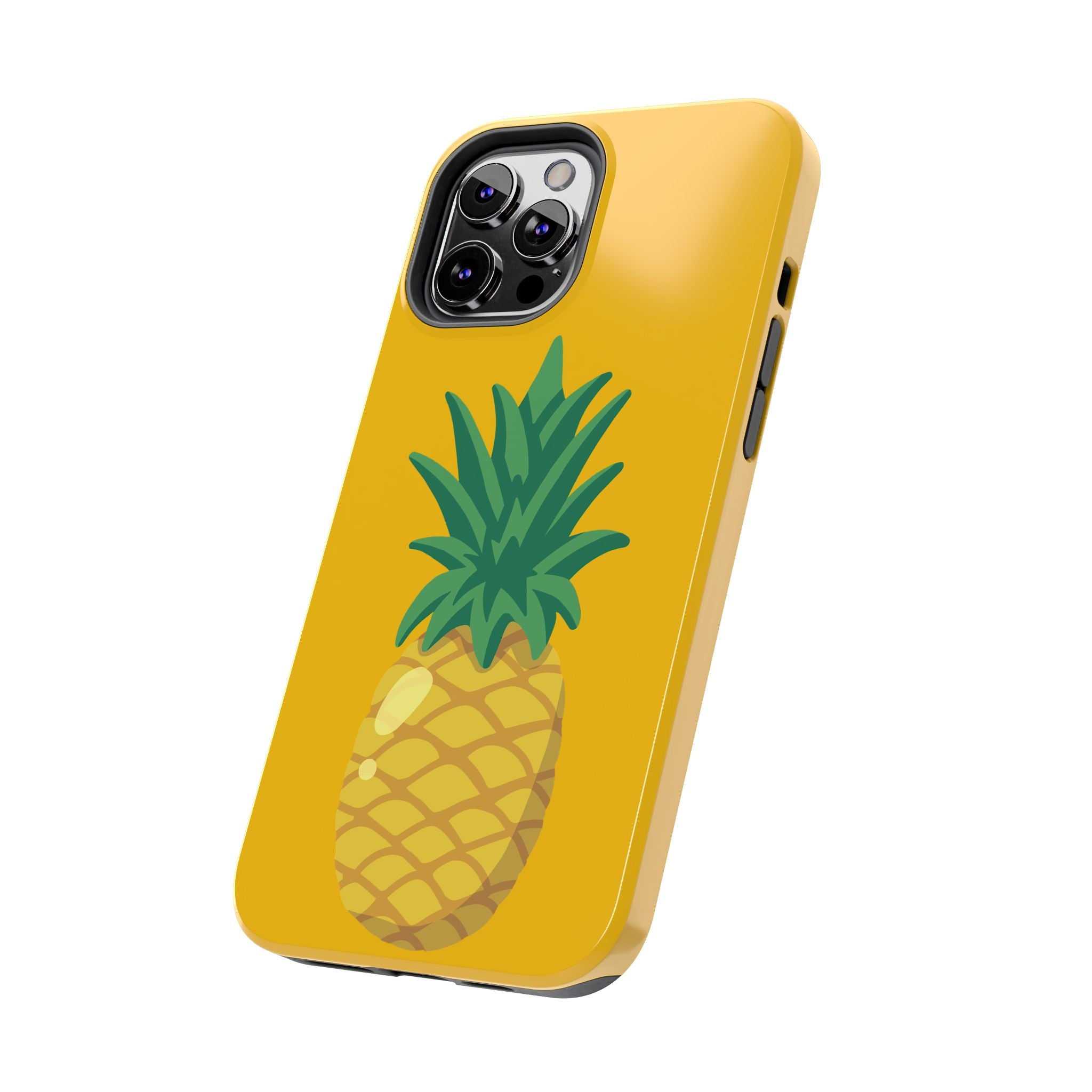 Pineapple Tough Phone Case — Bright Yellow Protective Phone Cover