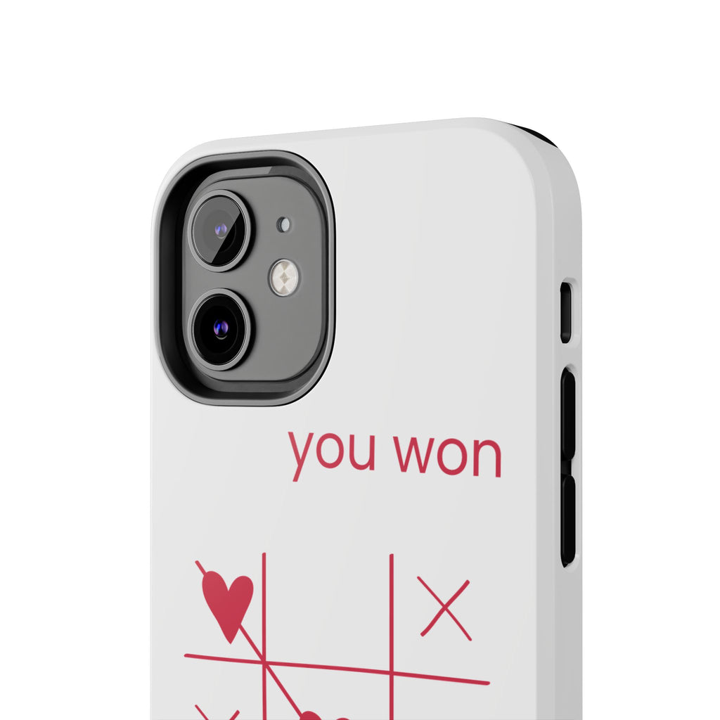 Tough Phone Case — "You Won My Heart" Tic-Tac-Toe Valentine Phone Cover