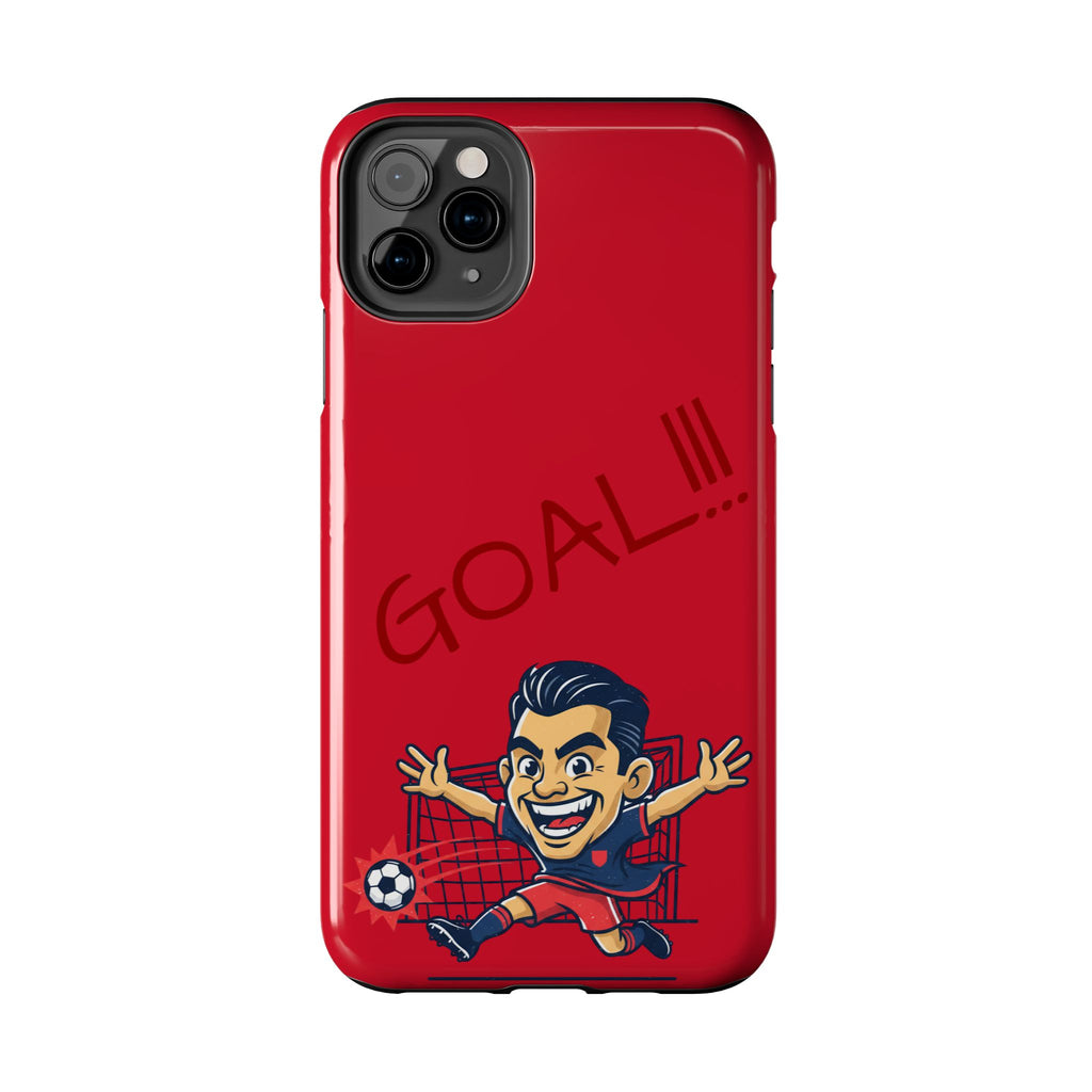 Phone Case — 'GOAL!!!' Cartoon Soccer Player Tough Protective Case