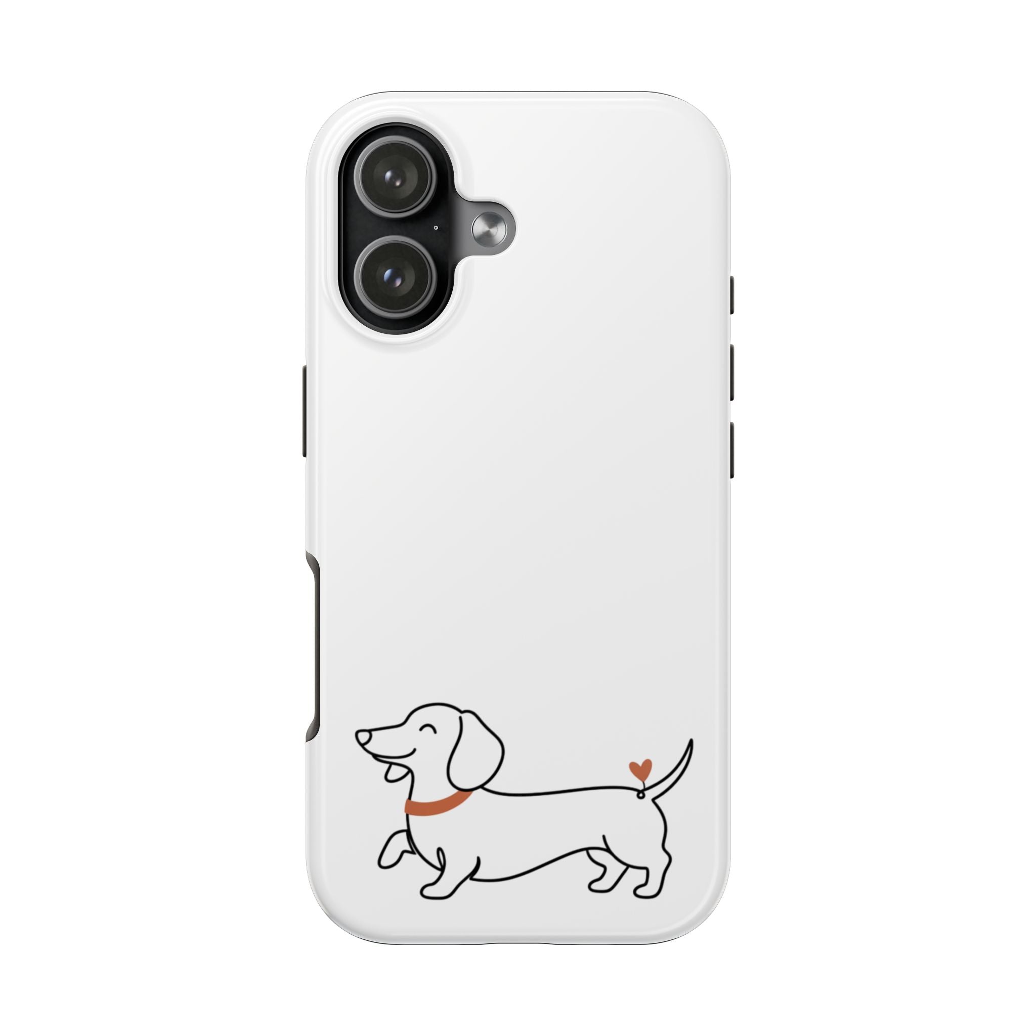 Dachshund Heart Tough Phone Case – Cute Wiener Dog Protective Phone Cover