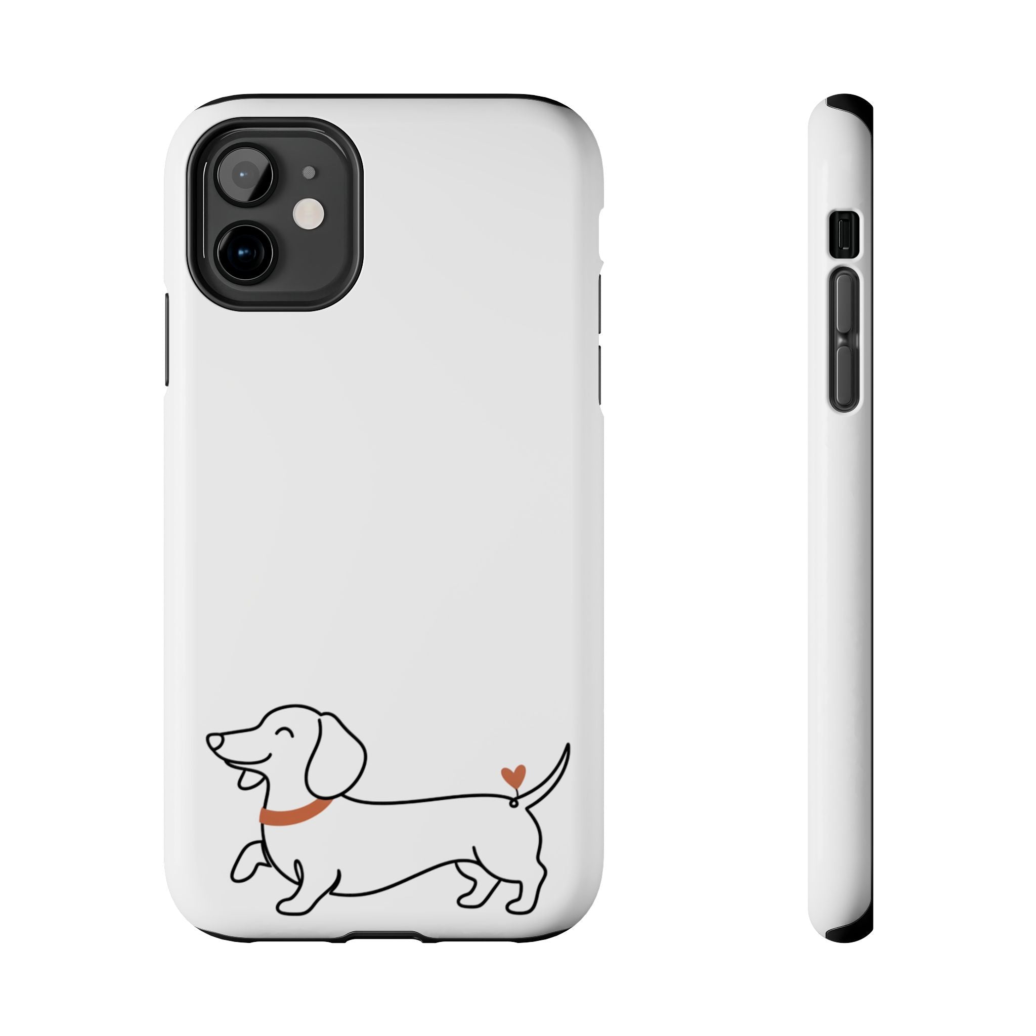 Dachshund Heart Tough Phone Case – Cute Wiener Dog Protective Phone Cover