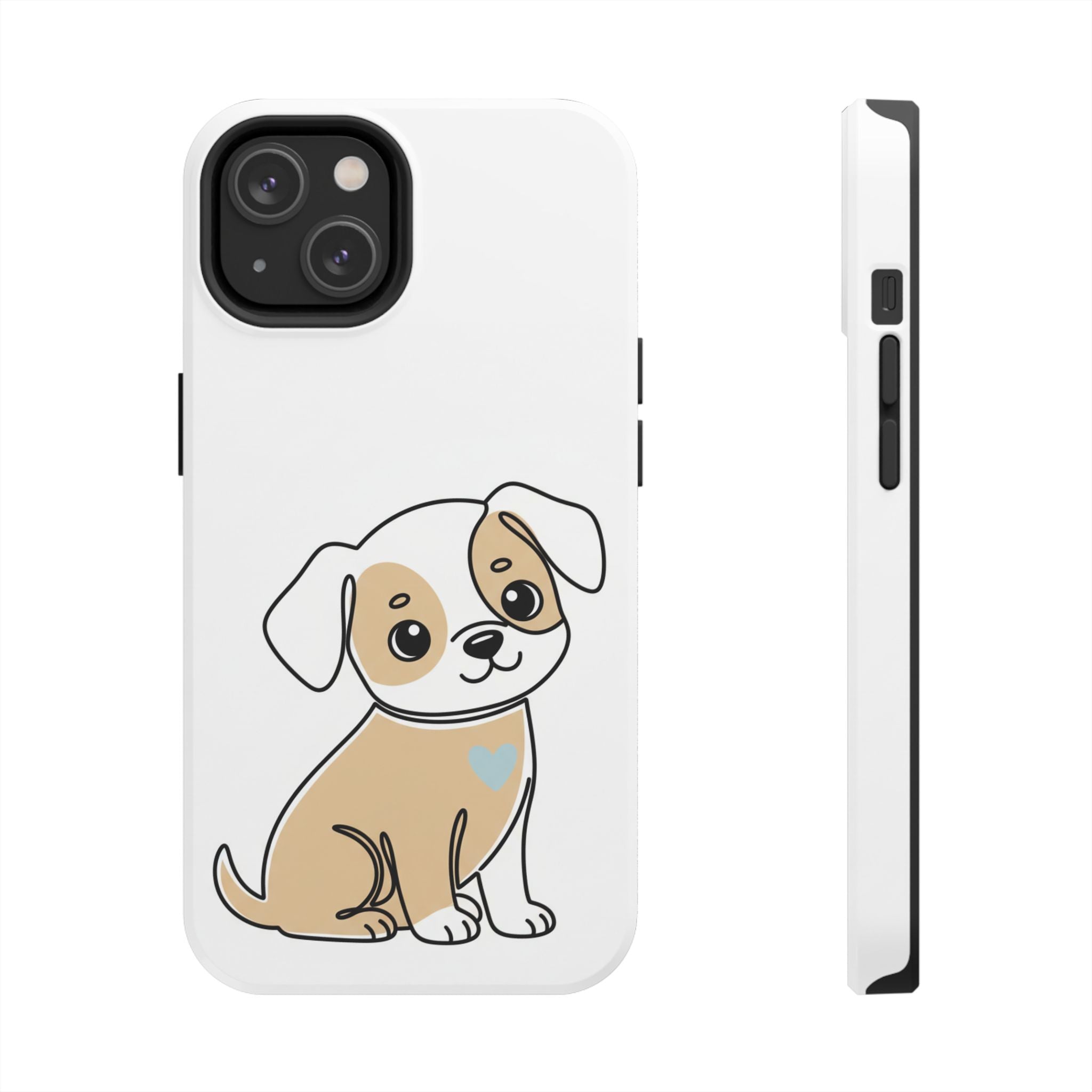 Cute Puppy Tough Phone Case – Cartoon Dog Protective Phone Cover