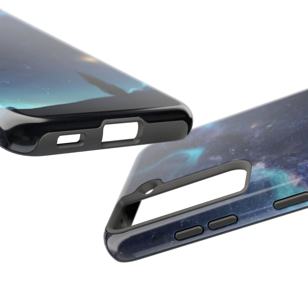 Galaxy Night Sky Tough Phone Case — Starry Landscape Protective Phone Cover