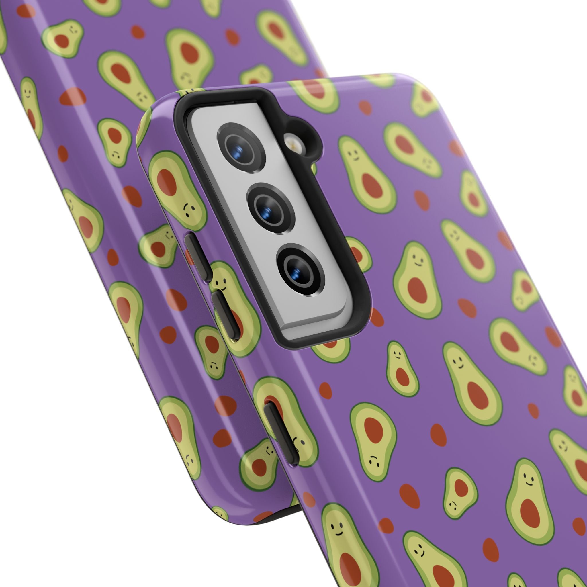Avocado Pattern Tough Phone Case — Cute Purple Avocado Phone Cover