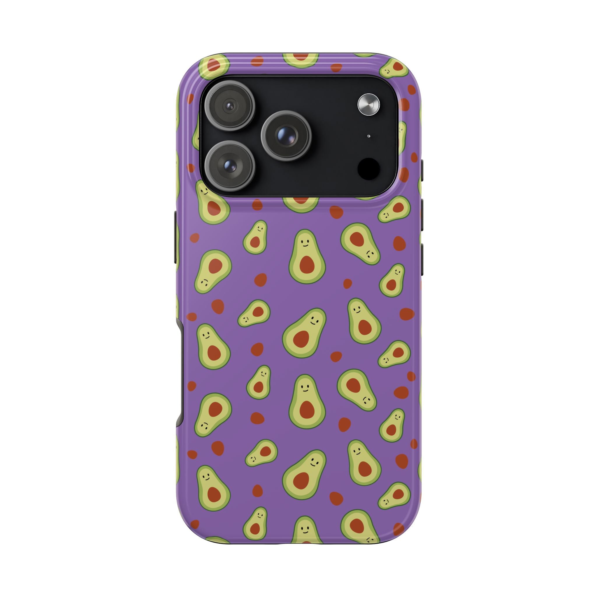 Avocado Pattern Tough Phone Case — Cute Purple Avocado Phone Cover