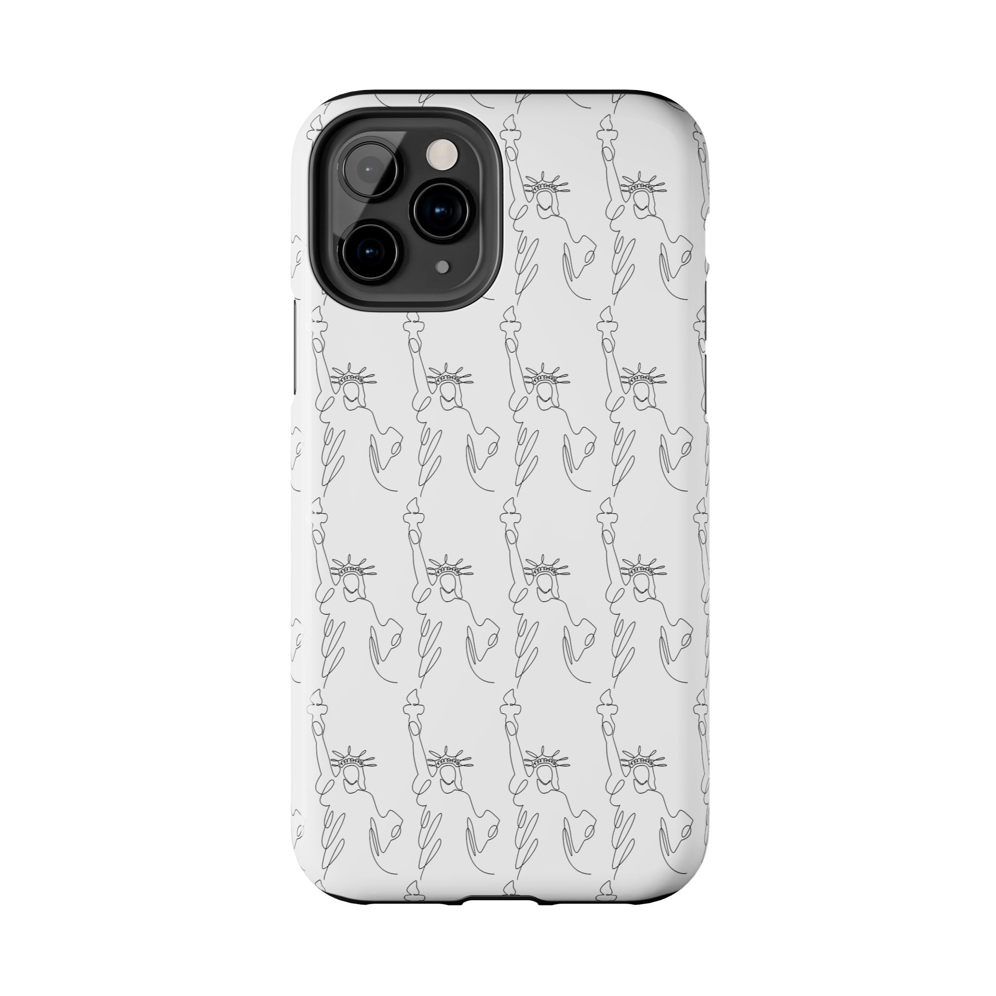 Statue of Liberty Sketch Tough Phone Case — Minimal Patriotic iPhone Cover